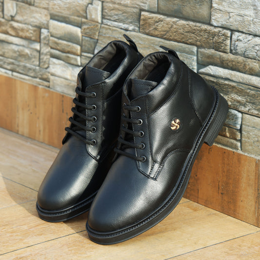 Celtic Men’s Black Leather Formal Shoes | Elegant & Comfortable