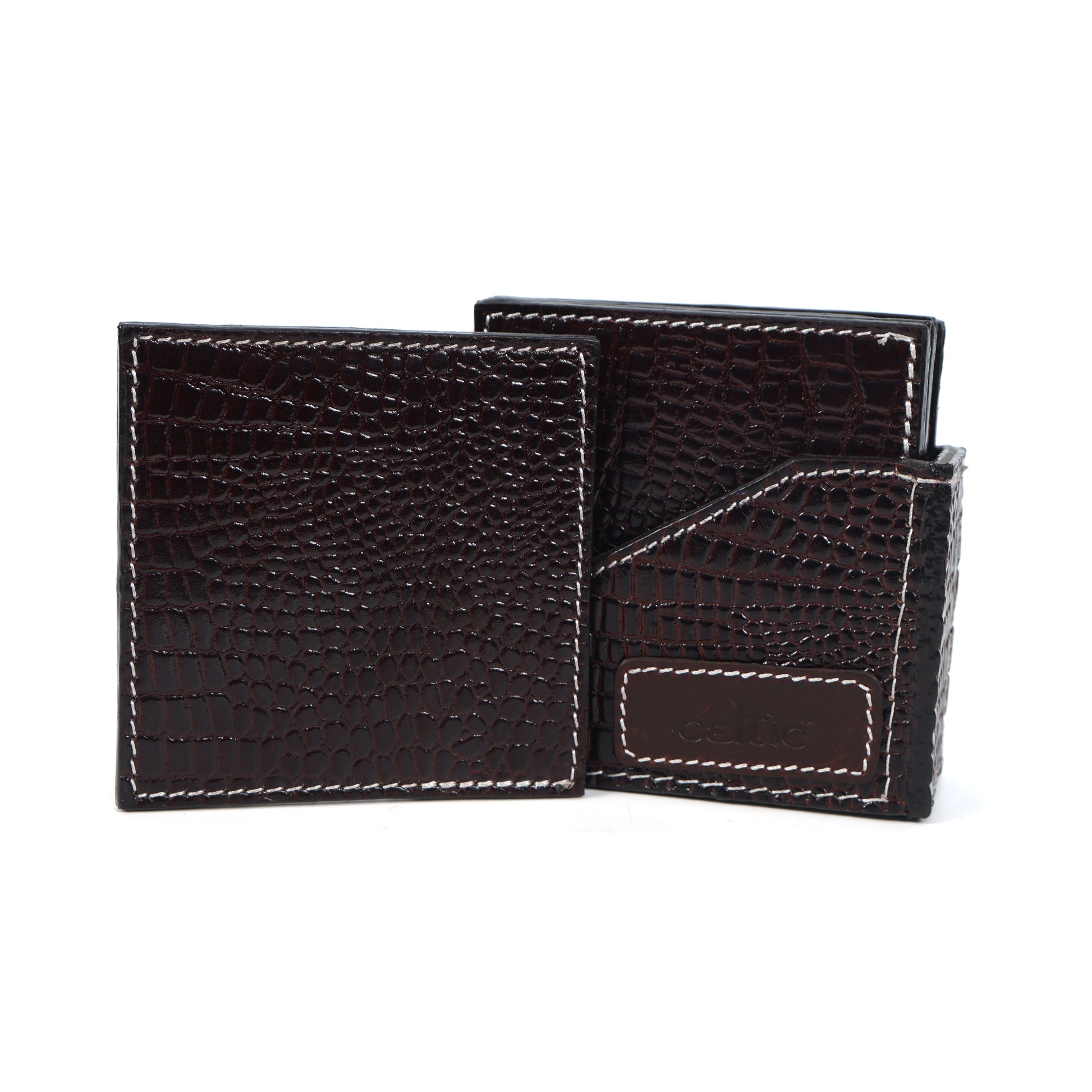 Premium Leather Square Coasters for Office Use  Stylish & Functional Desk Accessory, Art:-LC-02