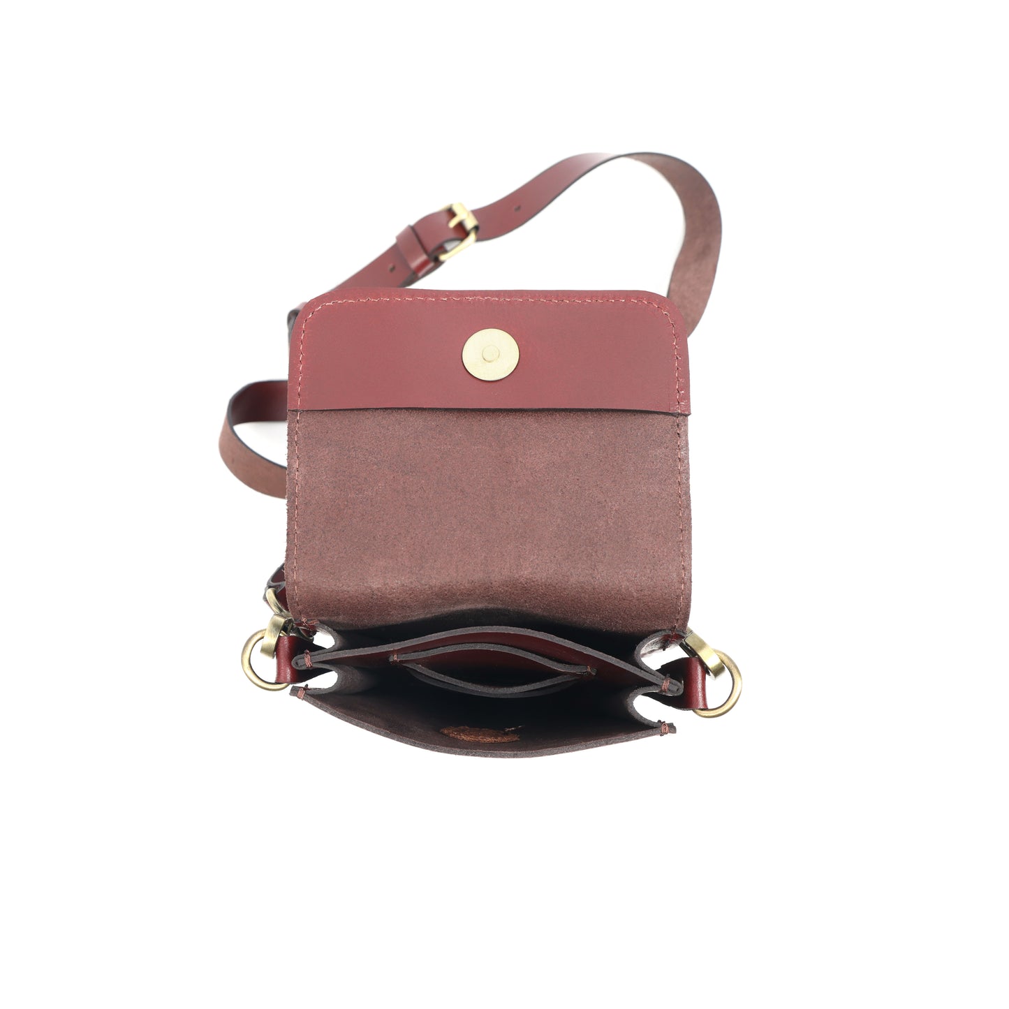 Brown Leather Mobile Pouch with Detachable Sling Stylish & Functional Crossbody Case.LA-1428