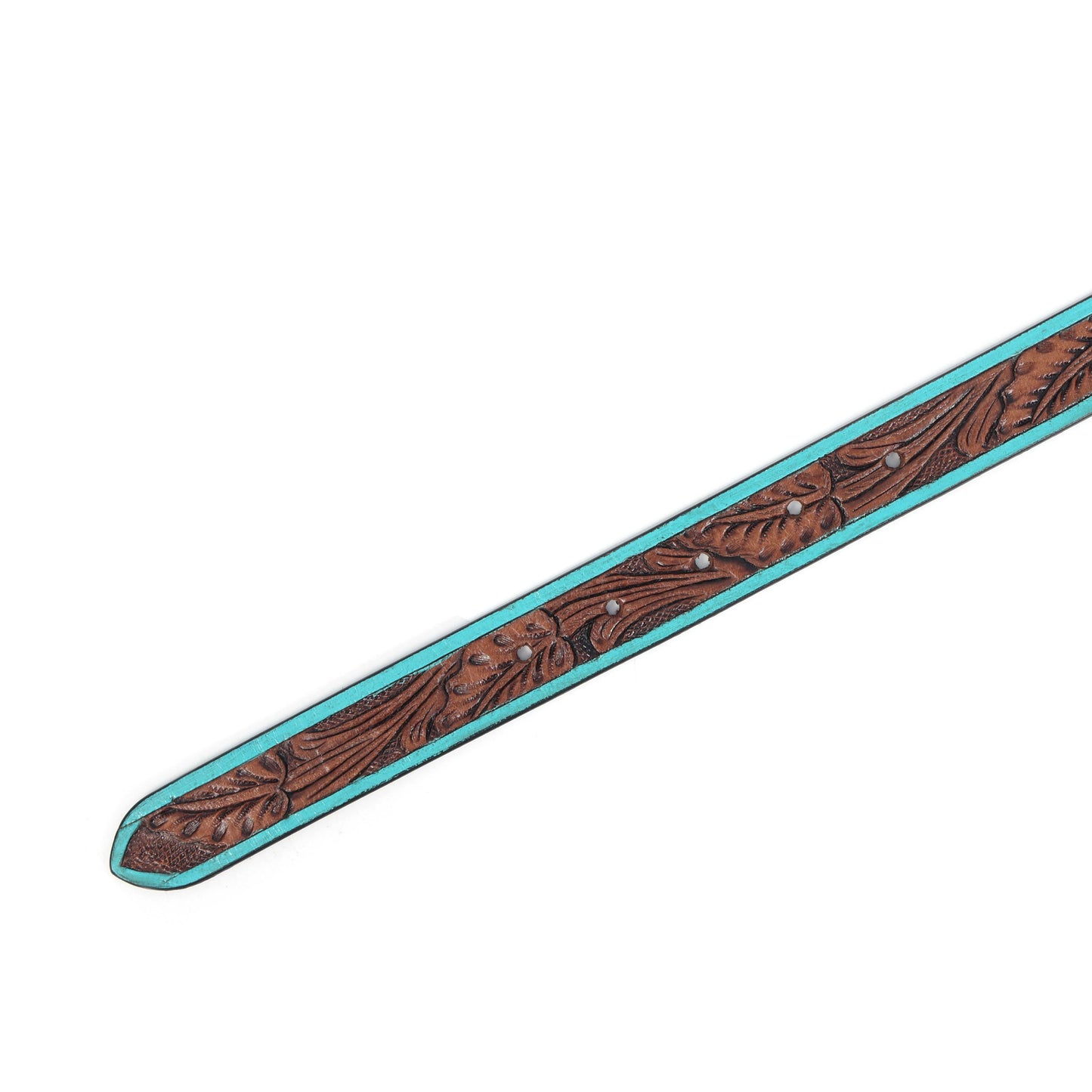 Hand-Carved Leather Belt  Stylish and Unique Handmade Design for Men and Women. LB-839