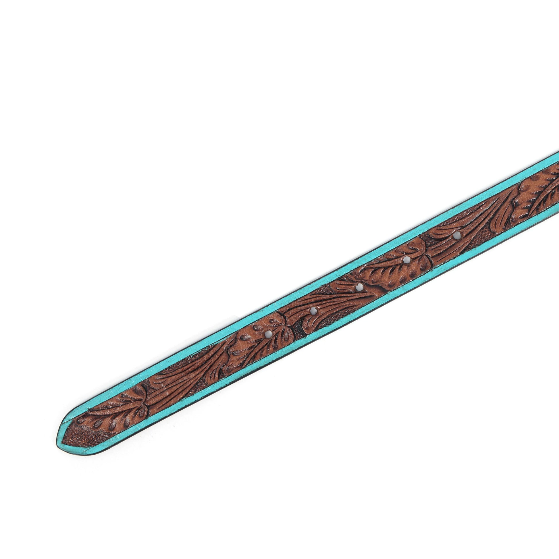 Hand-Carved Leather Belt  Stylish and Unique Handmade Design for Men and Women. LB-839