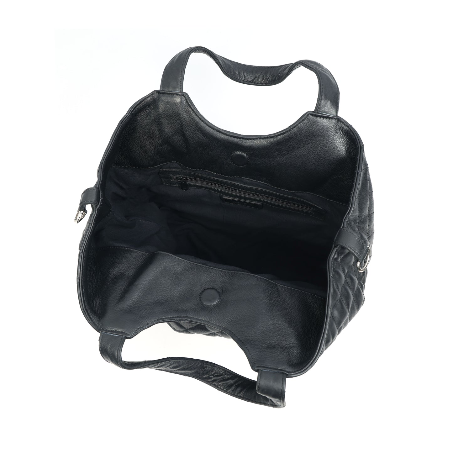 Elegant Black Pure Leather Tote Bag for Women Classic & Versatile. BG-1632