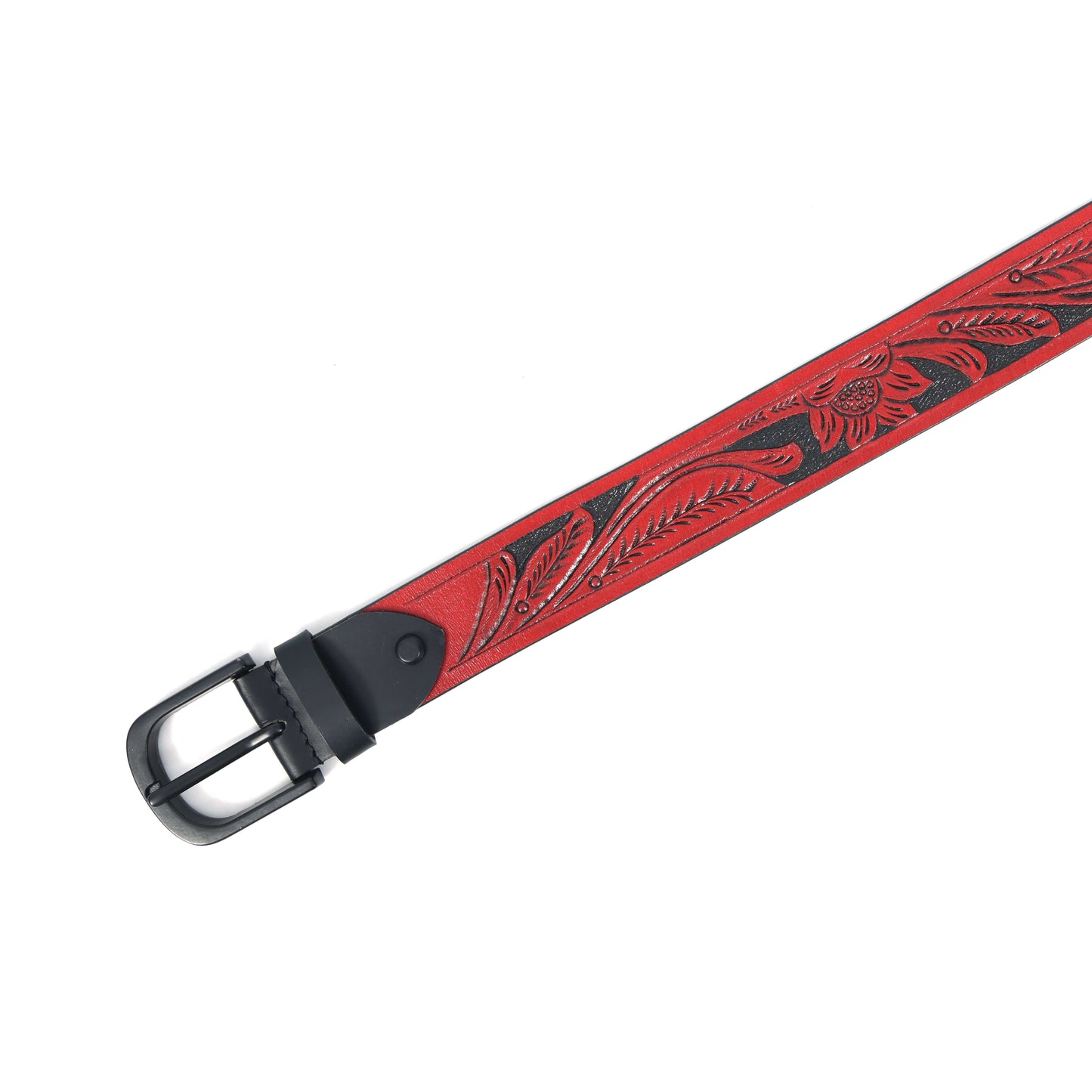 Handcrafted Brown Leather Stylish Belt  Premium Quality, Custom Hand Carved Design. LB-844