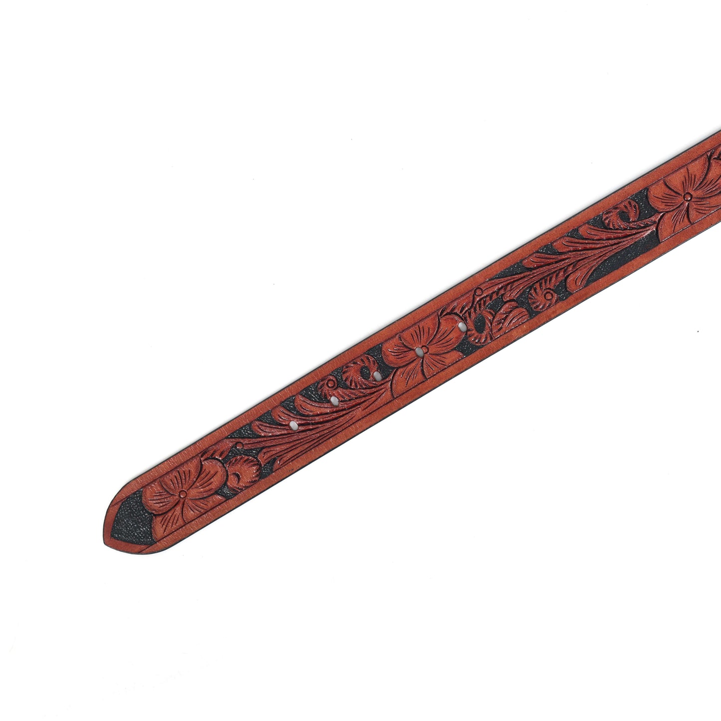 Premium Brown Leather Belt with Black Accents  Stylish & Durable. LB-849