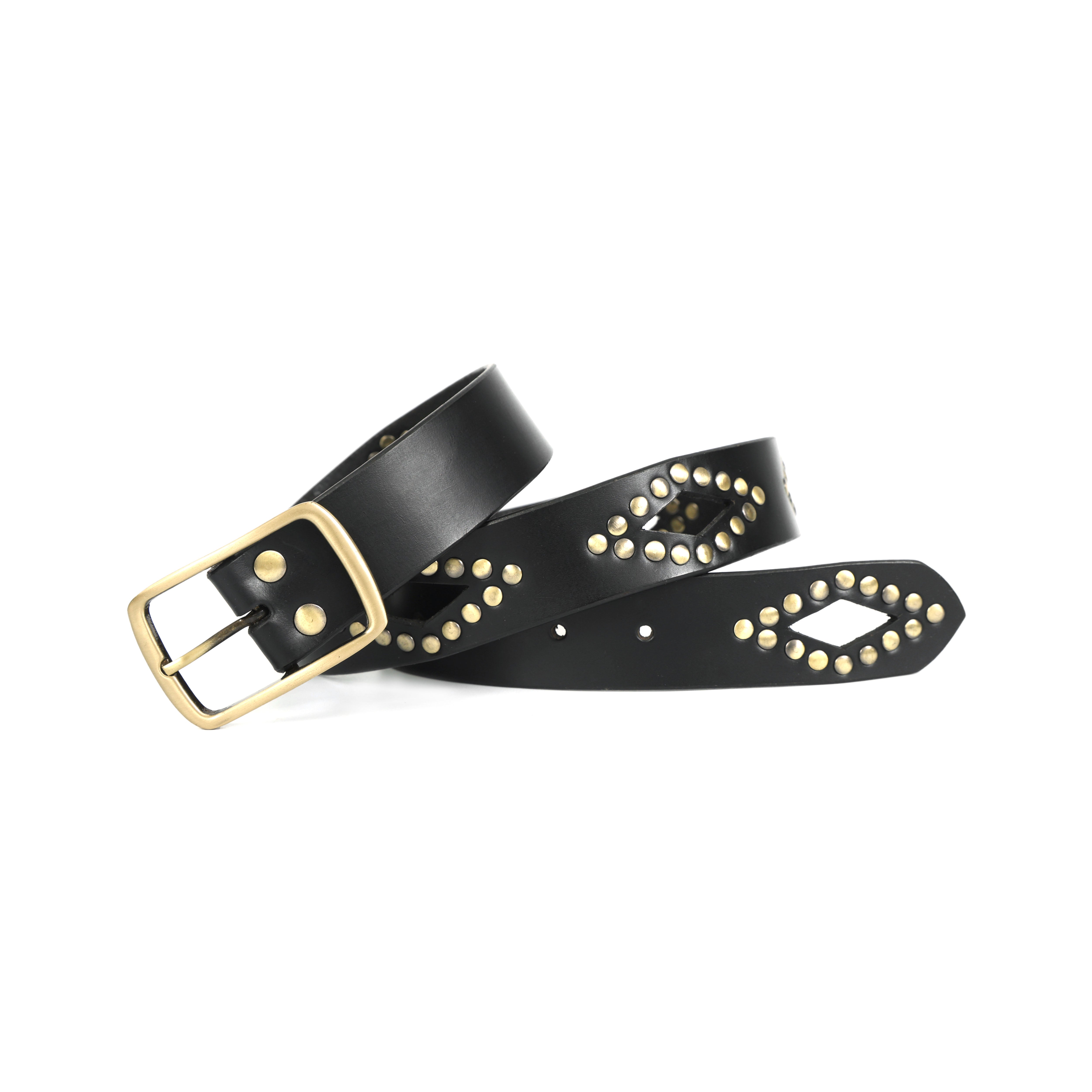 Celtic Trendy Black Studded Belt for Men | Adjustable Stylish Fashion Belt for Jeans & Casual Outfits