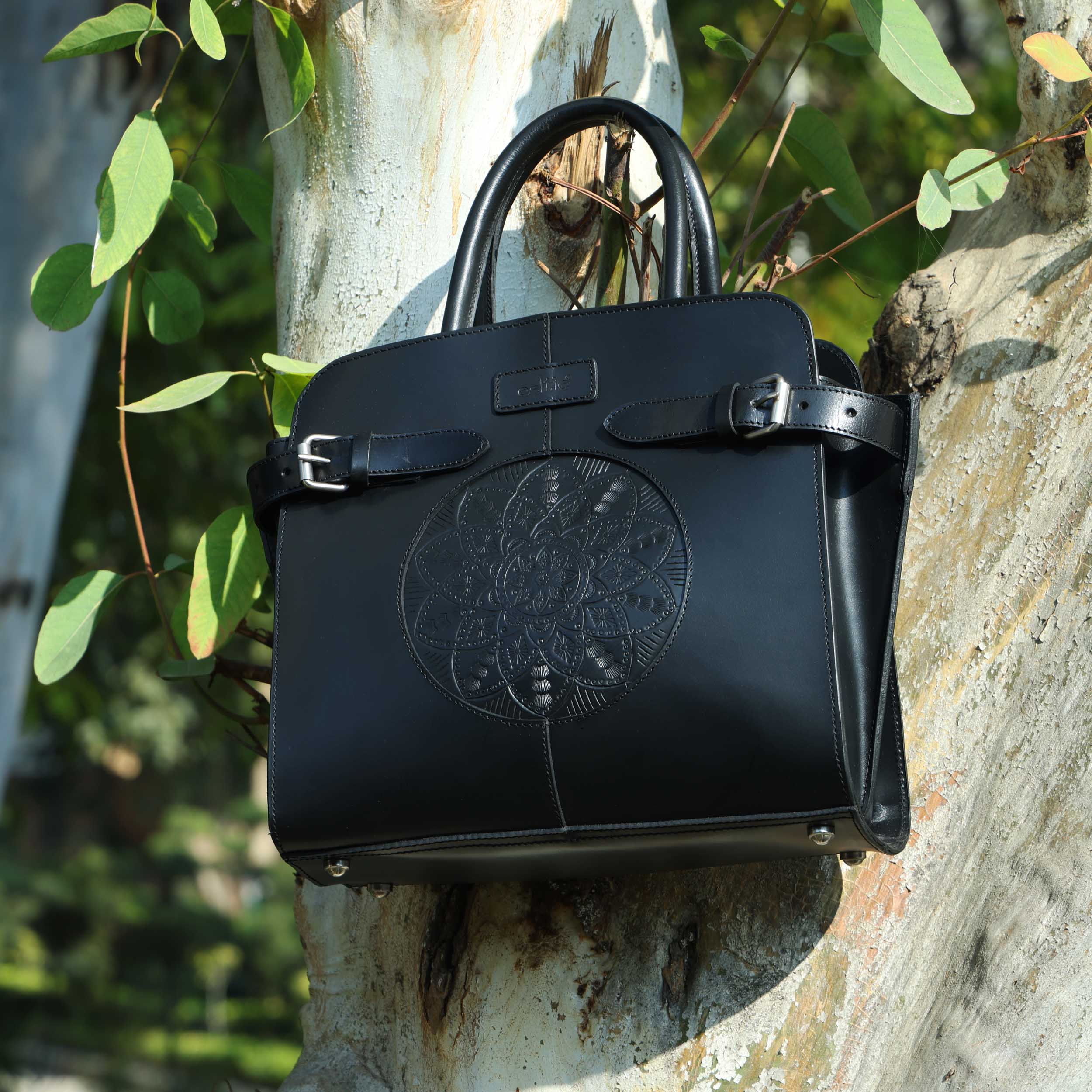 brown or black color pure leather Shoulder bag for girls and women with glorious design | Party wear. Art: BG-1555