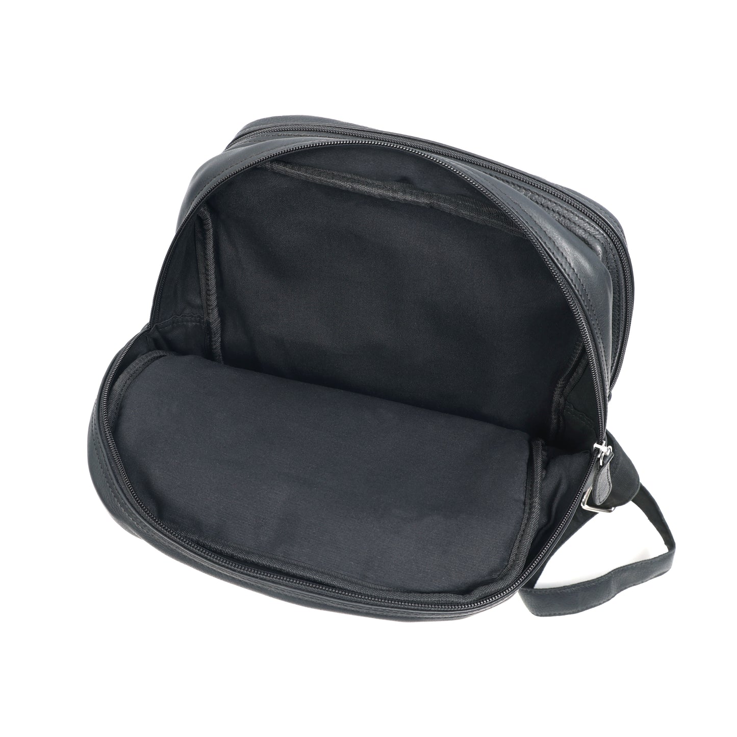 Unisex Black Genuine Leather Backpack Sleek, Durable & Timeless.BG-1630