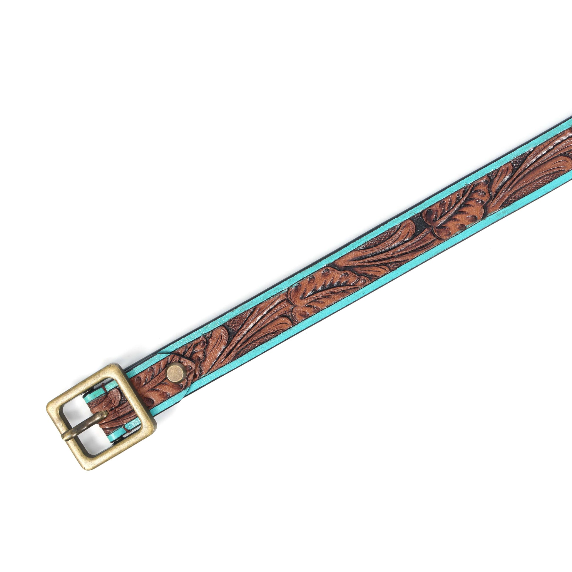 Hand-Carved Leather Belt  Stylish and Unique Handmade Design for Men and Women. LB-839