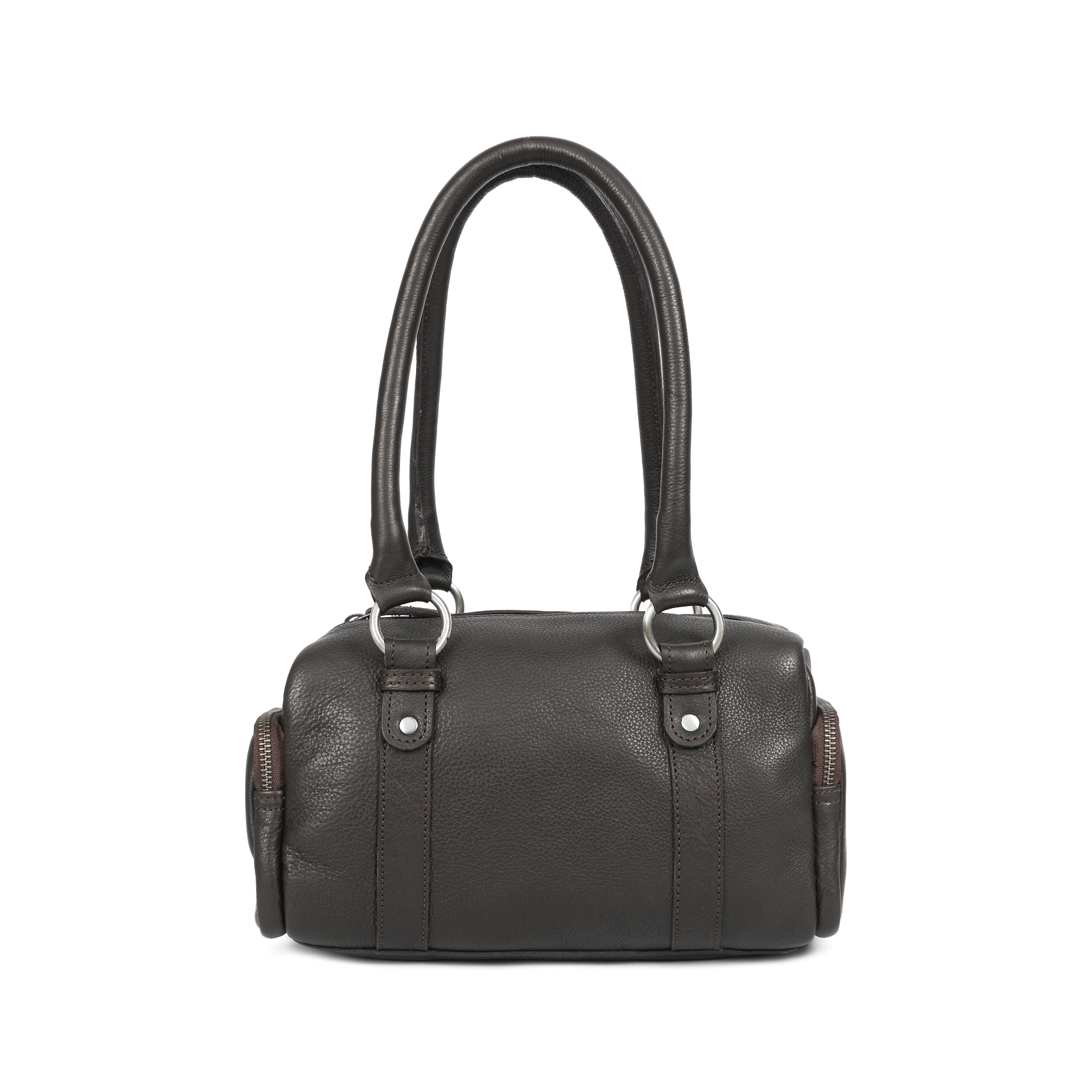 PremiumGenuine Black Leather Satchel Medium Shoulder Tote for Women