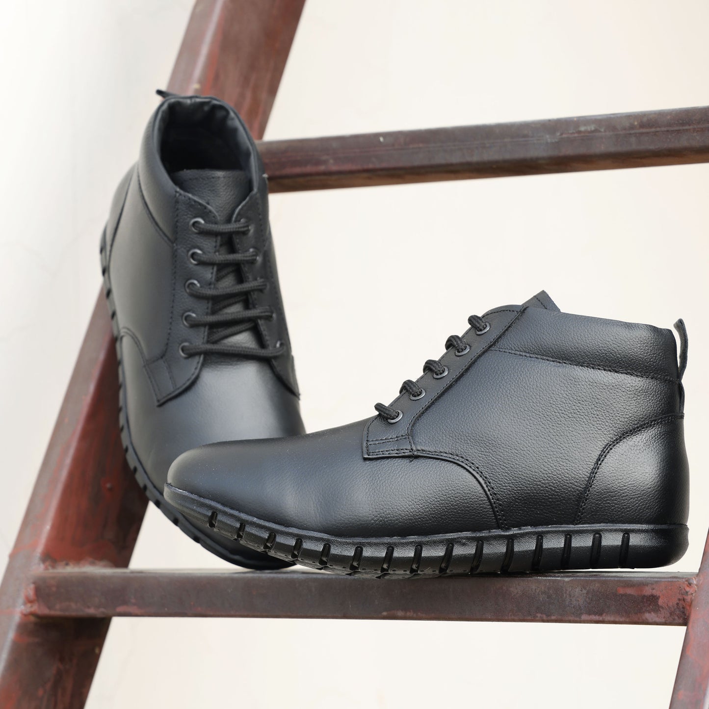 Celtic New Designer Premium Black Leather Shoes. LS-1112-BLK