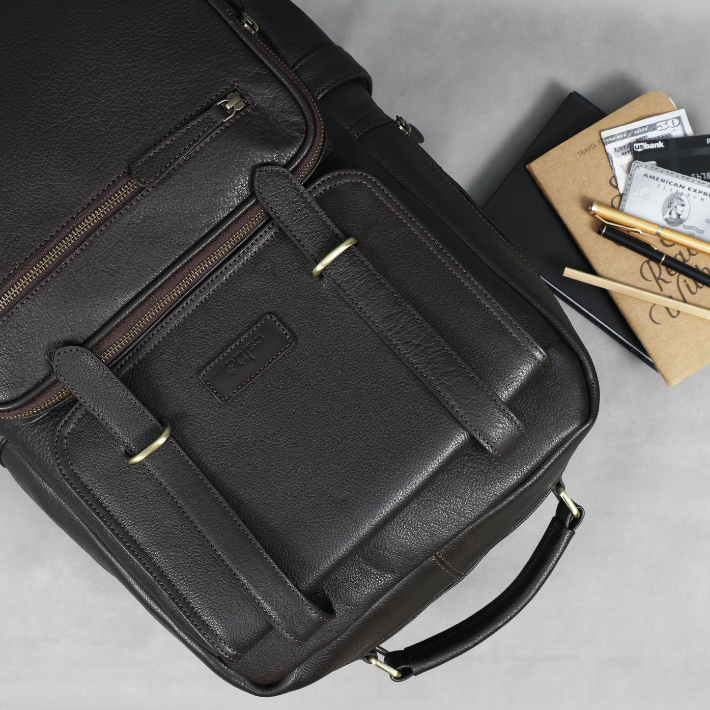 Elegant Soft Black Leather Backpack – Stylish, Versatile, and Organized ART:- BG-1610