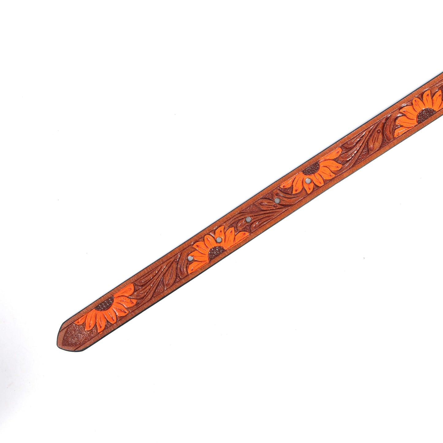 Handcrafted Tan Leather Carving Belt Stylish, Durable, and Unique Design. LB-840