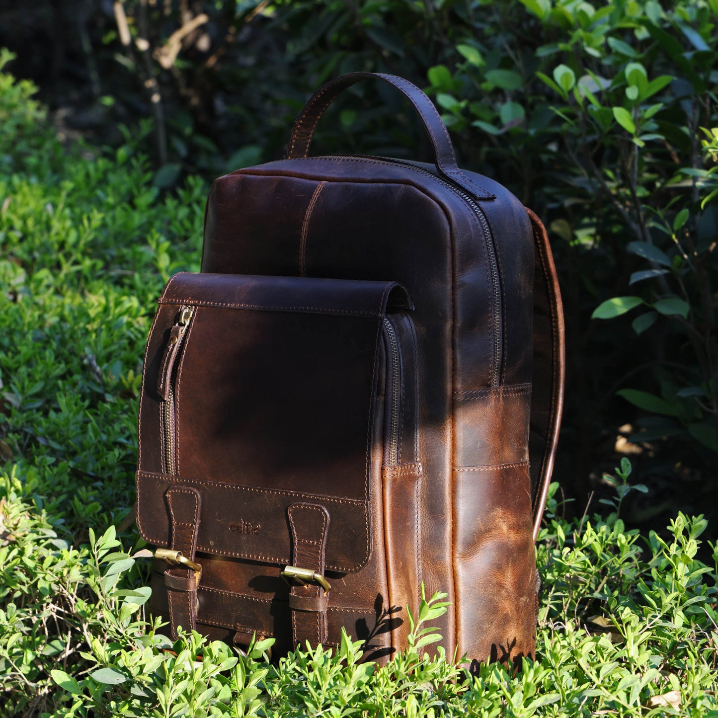 Elevate Your Style Men's Full-Grain Leather Professional Backpack | Premium & Timeless, Art:- BG-1612
