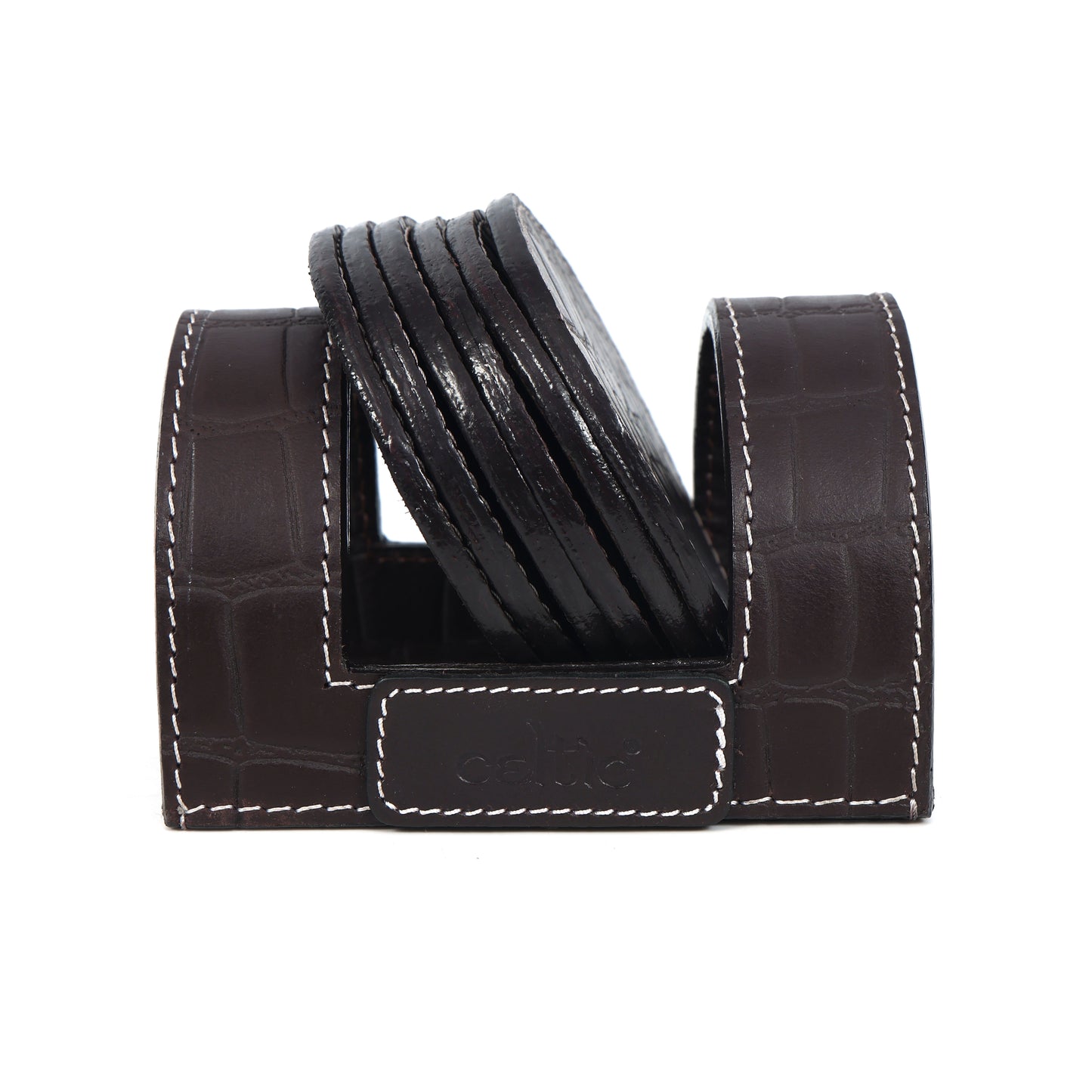 Elegant Leather Coasters for Office Use Stylish & Durable Desk Accessory Art: LC-03