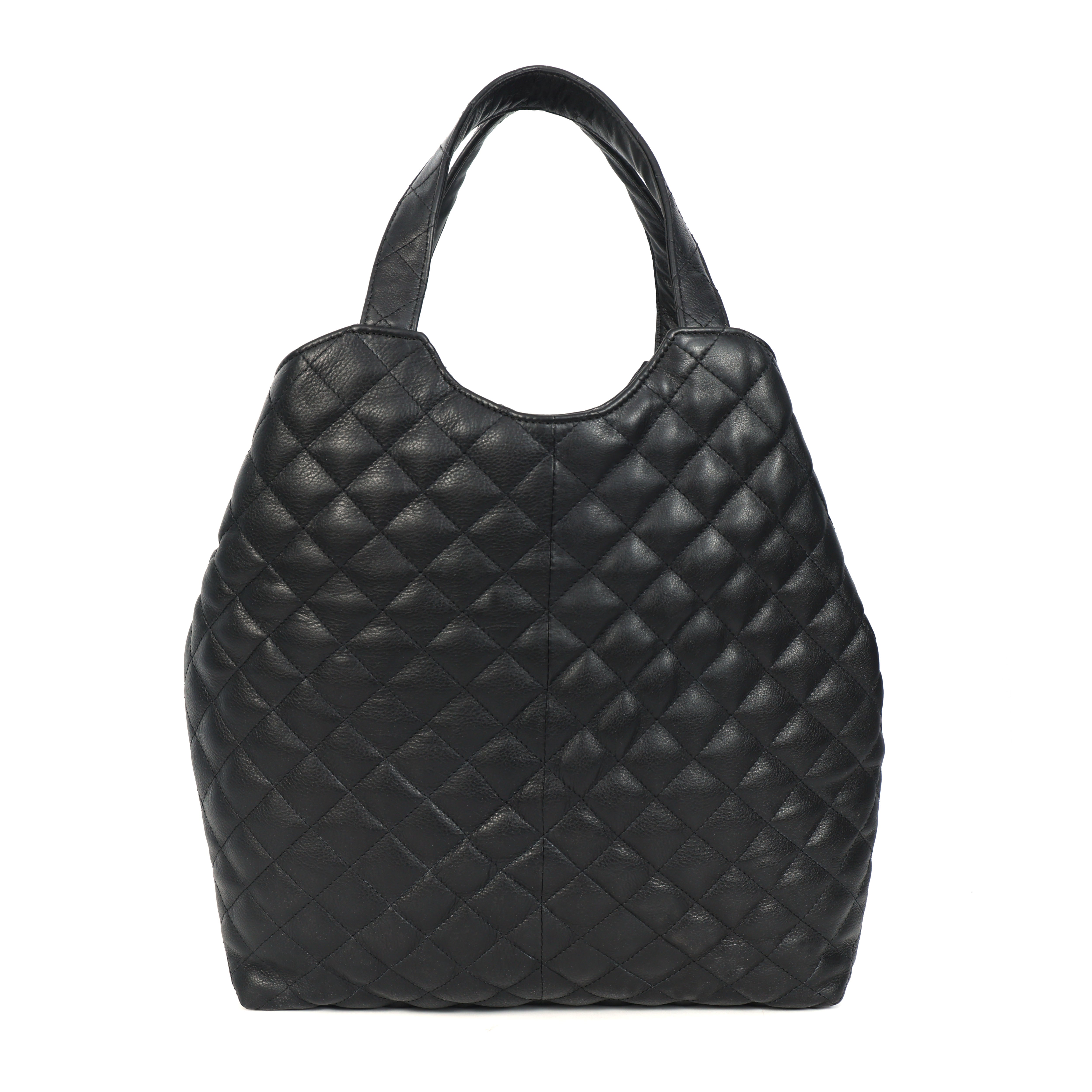 Premium Quilted Leather Tote Bag for Women with Zip Closure & Spacious Interior