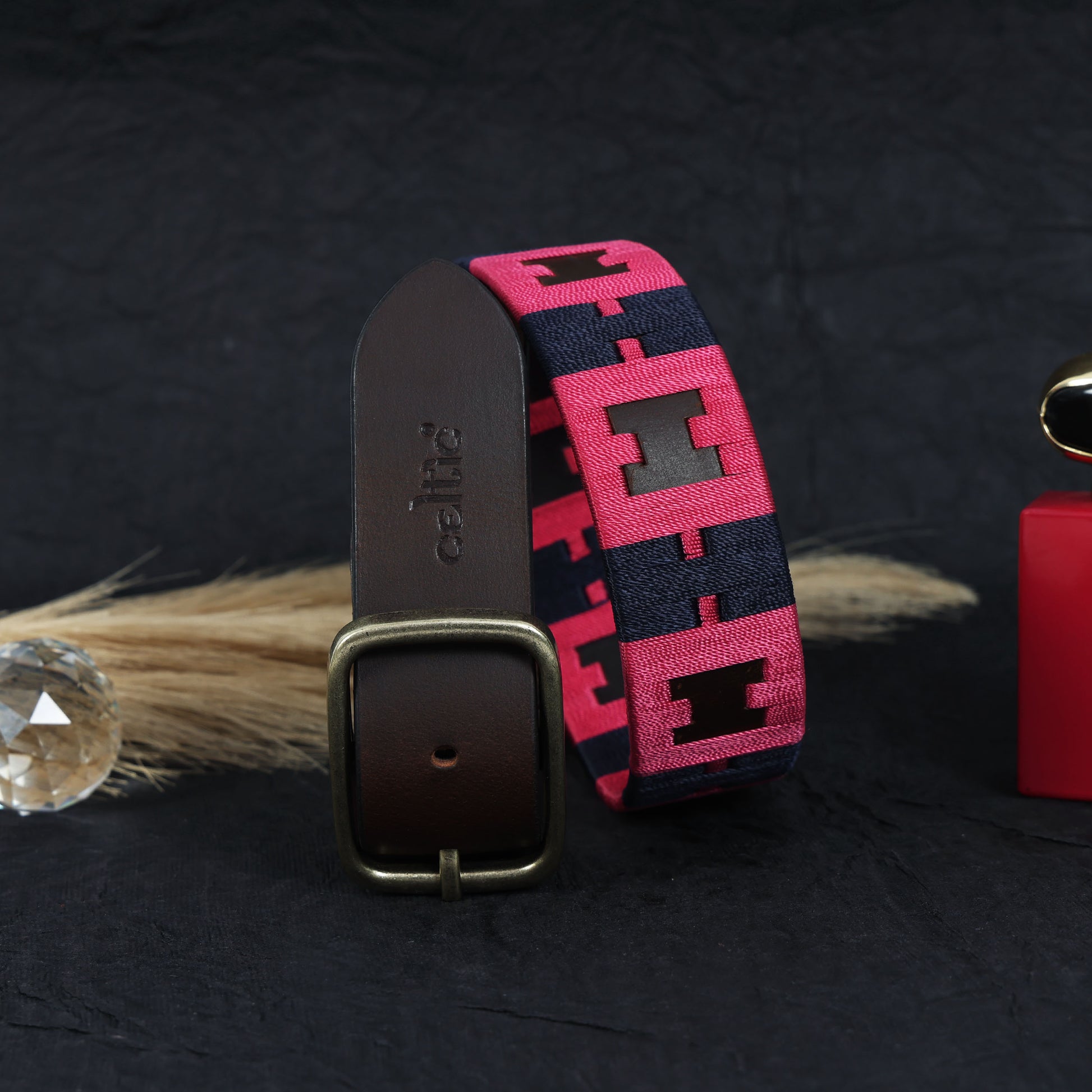 Premium New Designer Polo Brown Leather Belt with Polo Keyring. LB-861