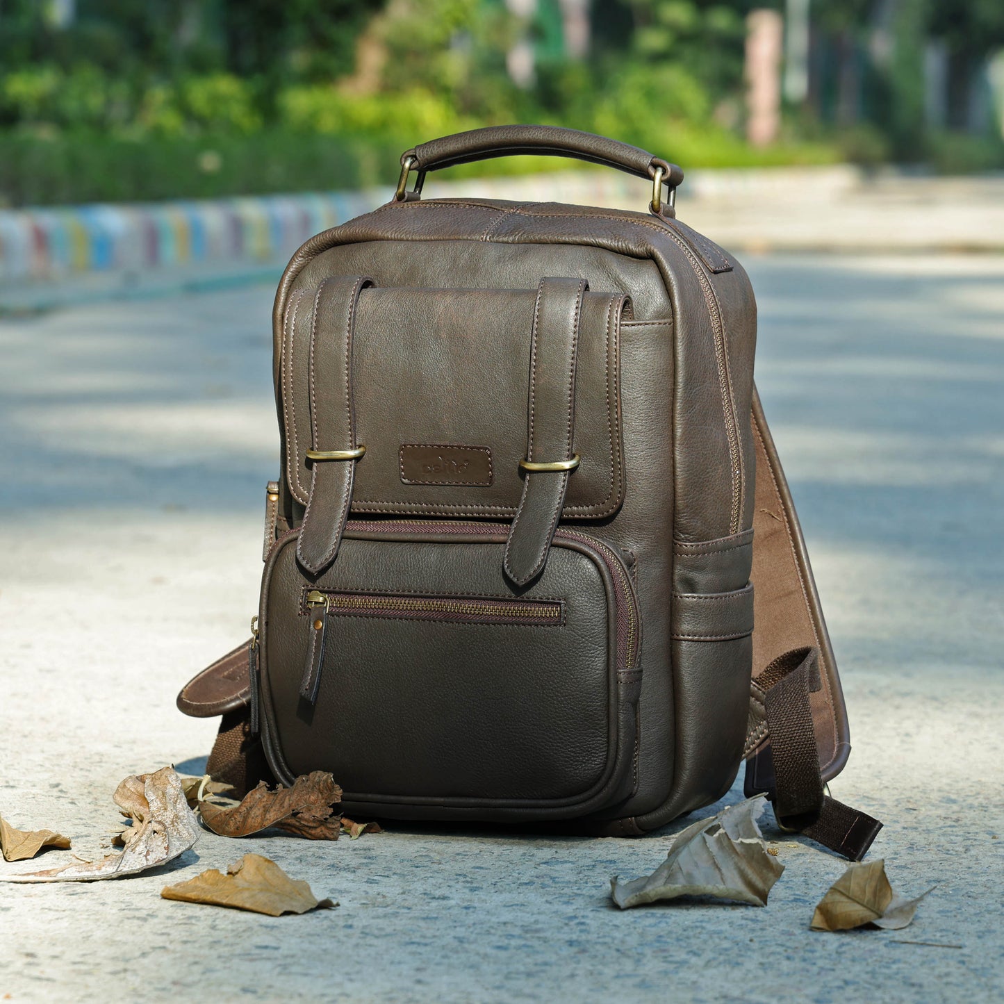 Compact & Stylish Leather Unisex Small Backpack  Perfect for Everyday Use. Art: BG-1610-S