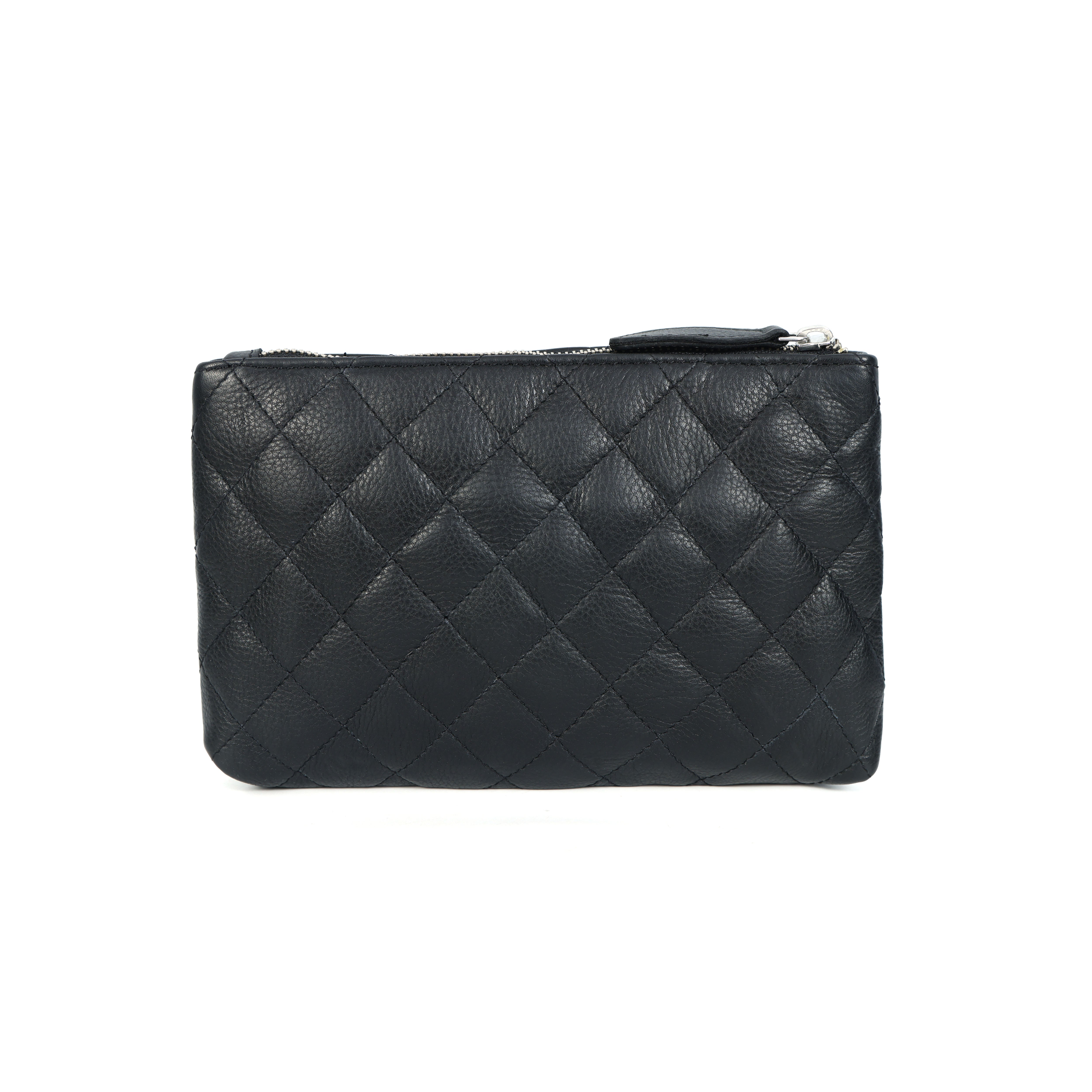 Elegant Quilted Black Leather Clutch Chic Evening & Party Essential