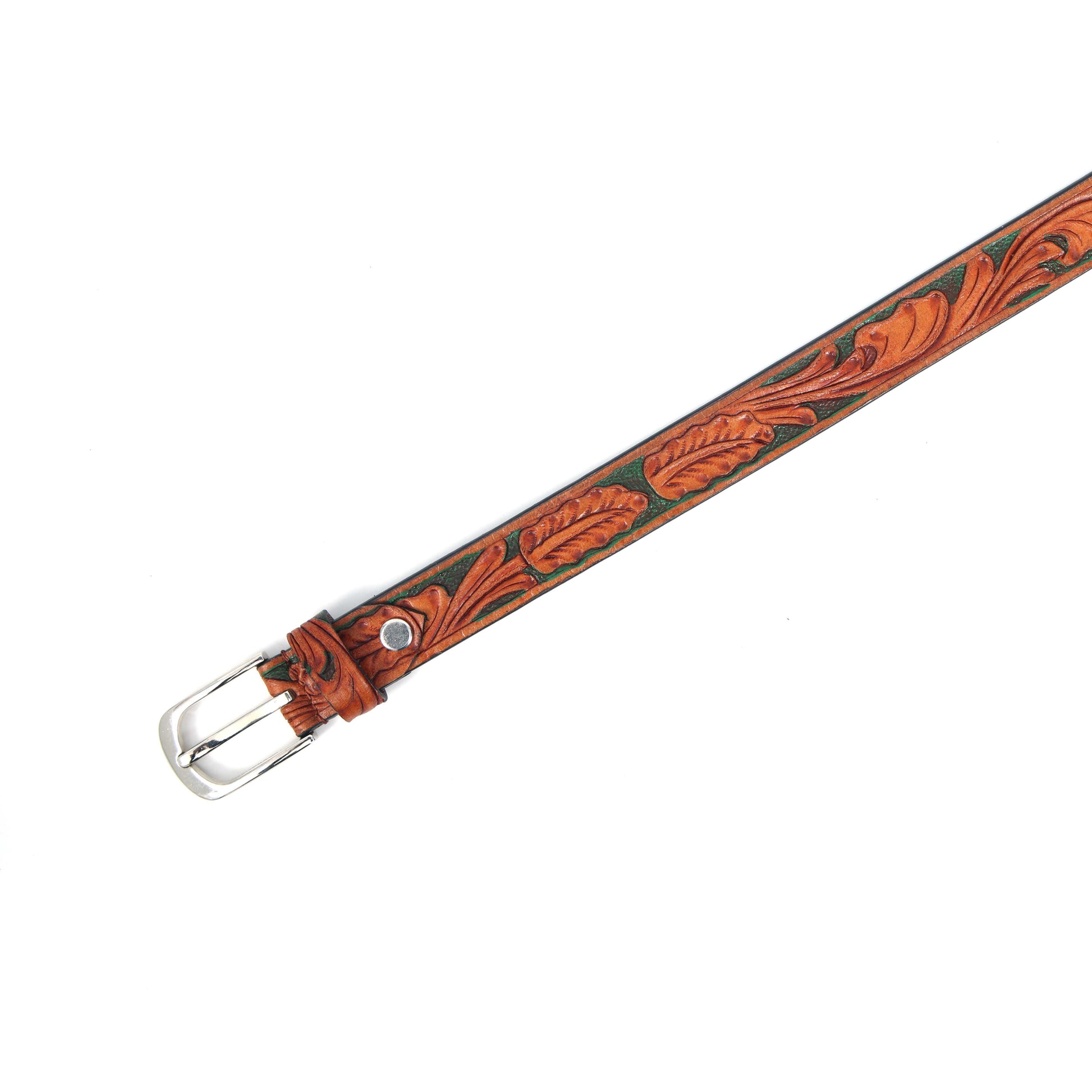 Premium Brown & Black Leather Belt with Silver Buckle  Elegant Formal Wear Accessory. LB-857