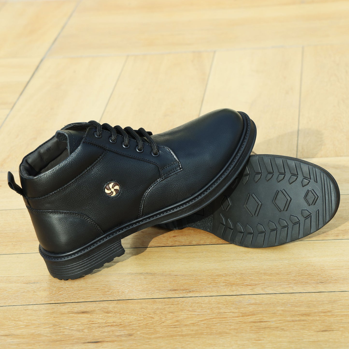 Celtic Men’s Black Leather Formal Shoes | Elegant & Comfortable
