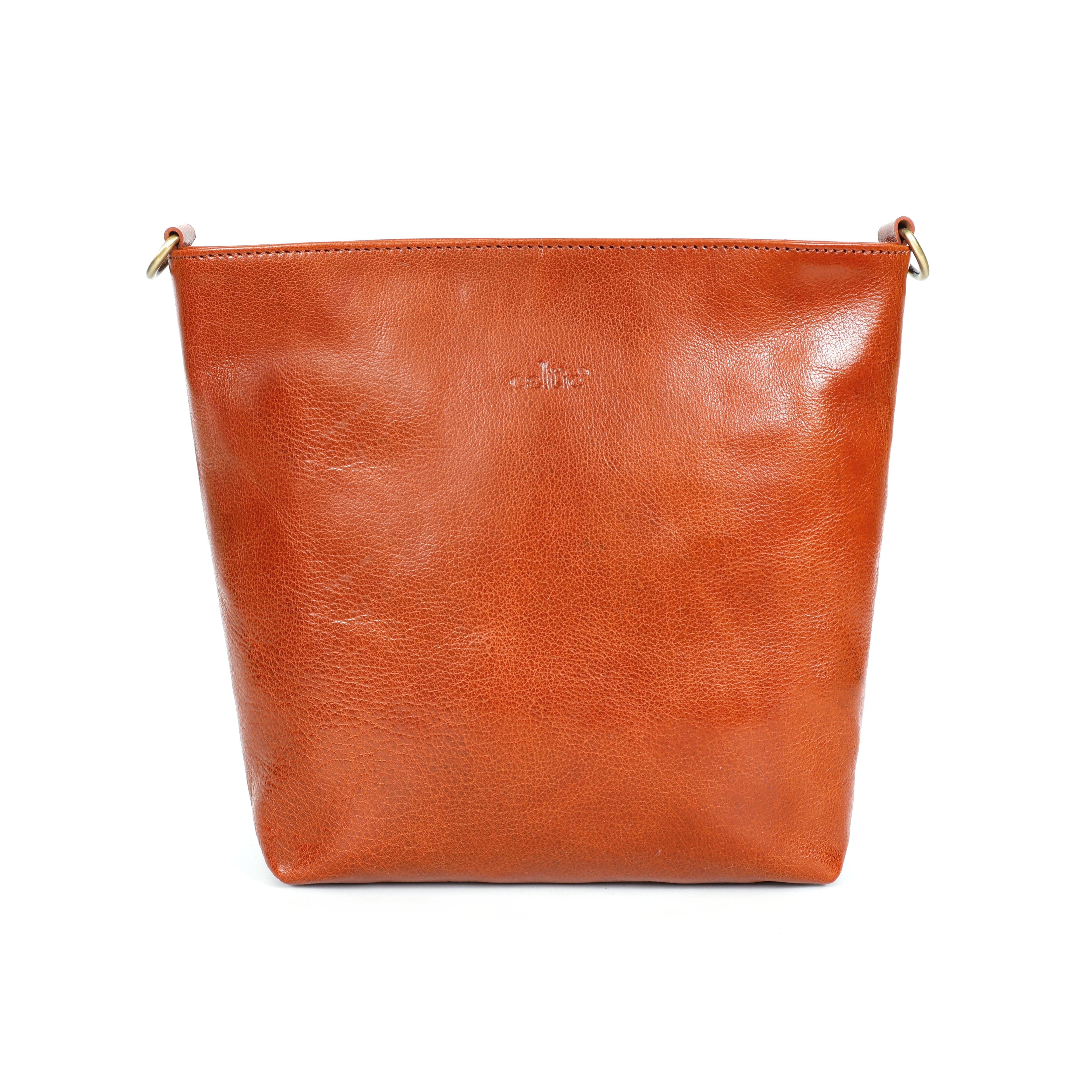 Premium Genuine Leather Crossbody Sling Bag | Multi-Pocket | Adjustable Strap