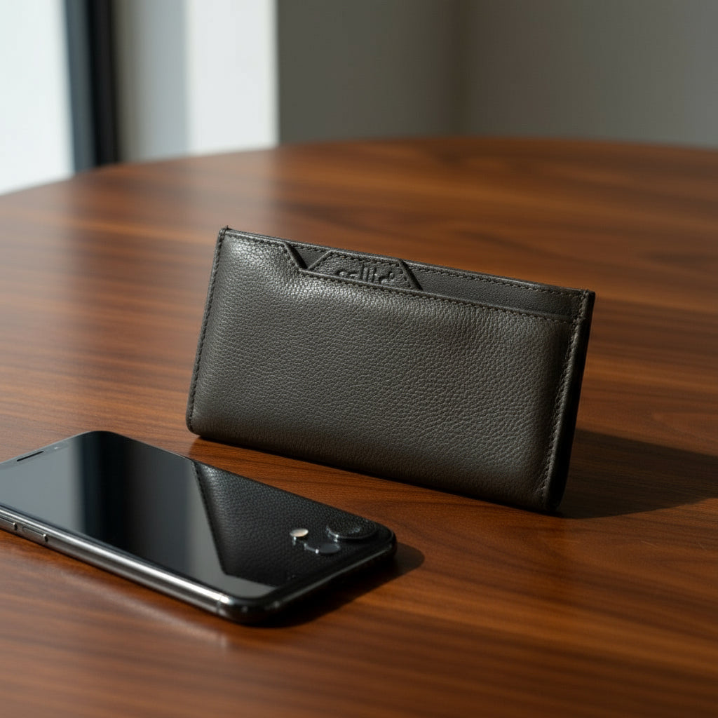 Timeless Elegance: Black Leather Clutch for Effortless Style. Art: BG-1603