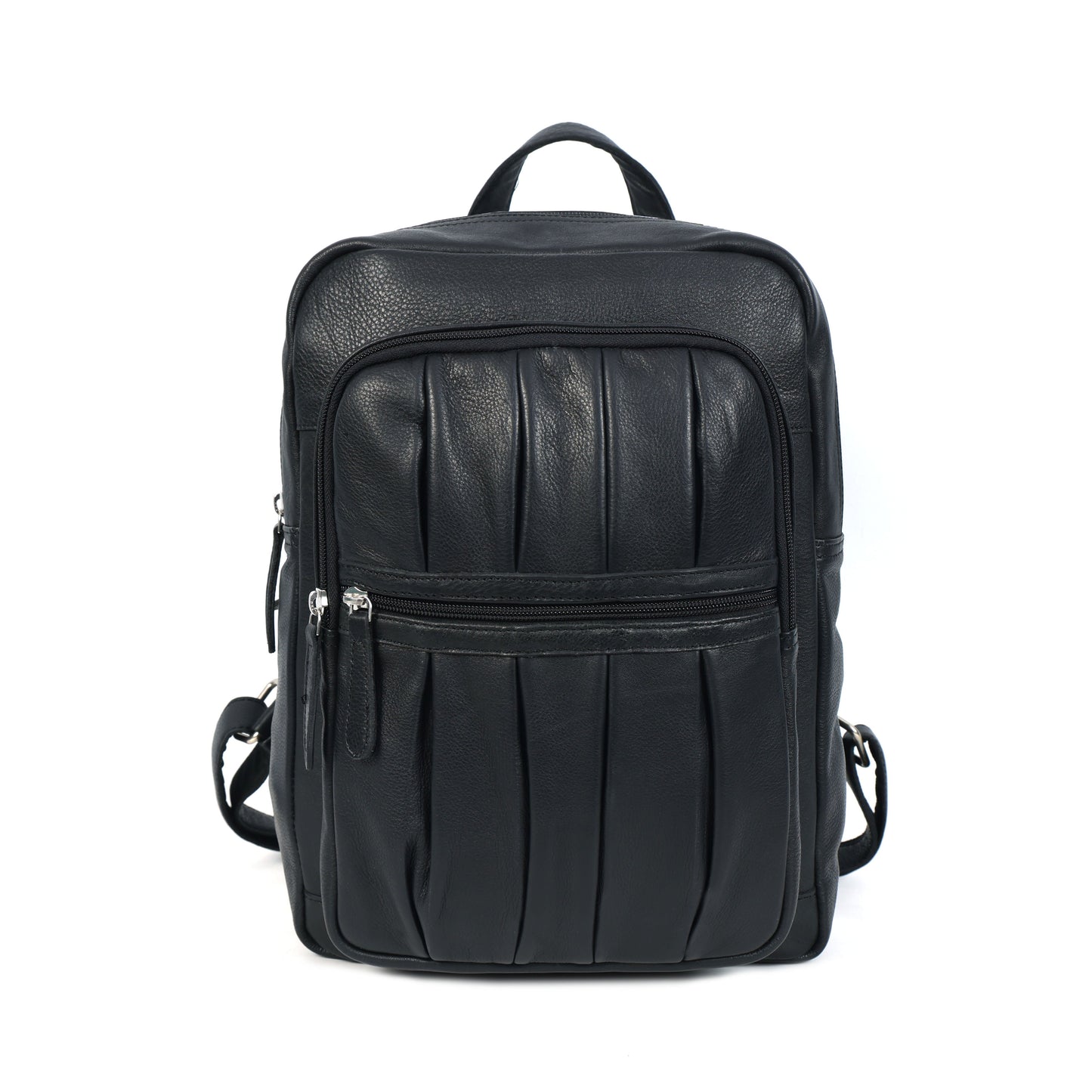 Black PURE Leather Backpack – Minimalist & Durable Everyday Companion. BG-1631