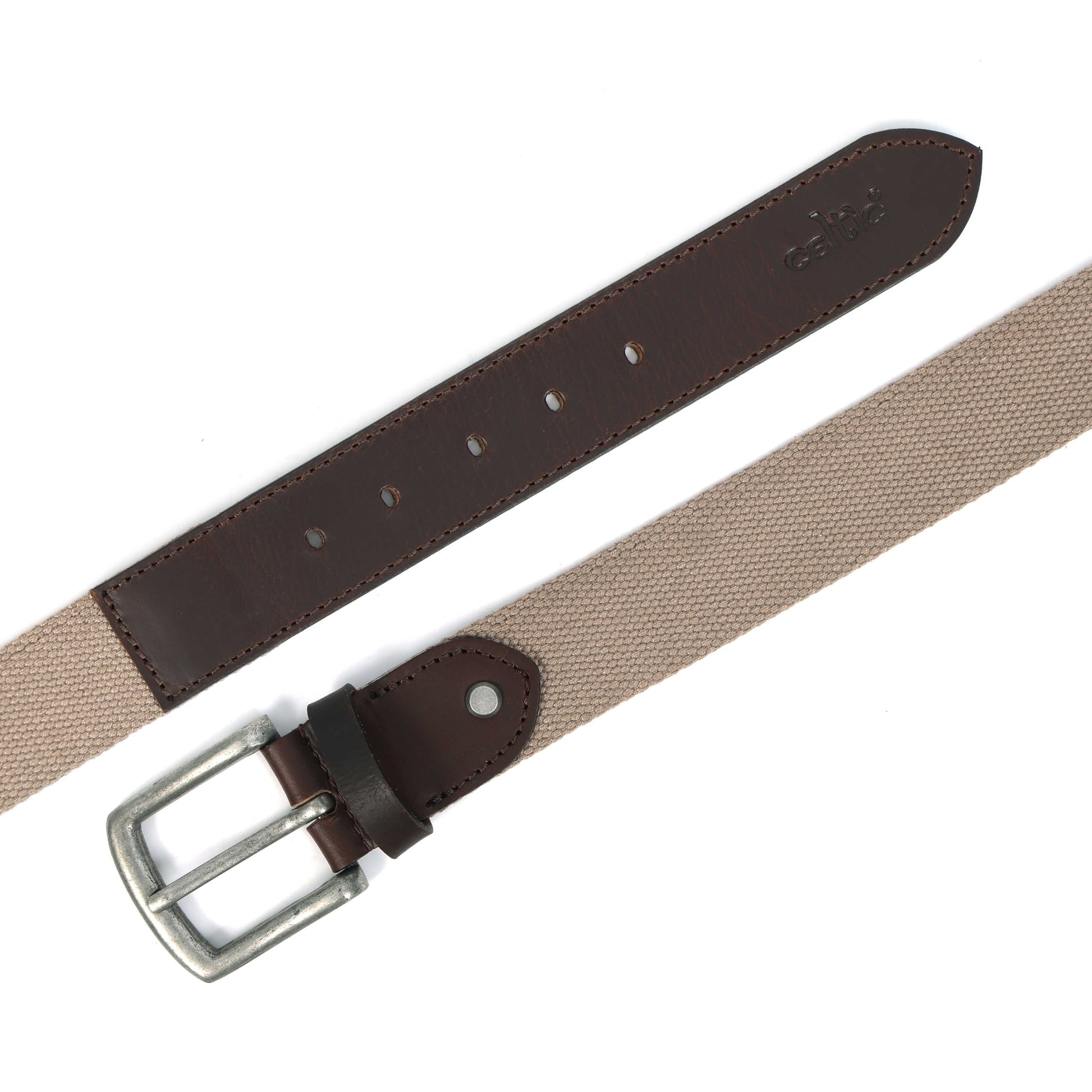 Premium  Leather Belt with Webbing  35mm Wide. LB-831