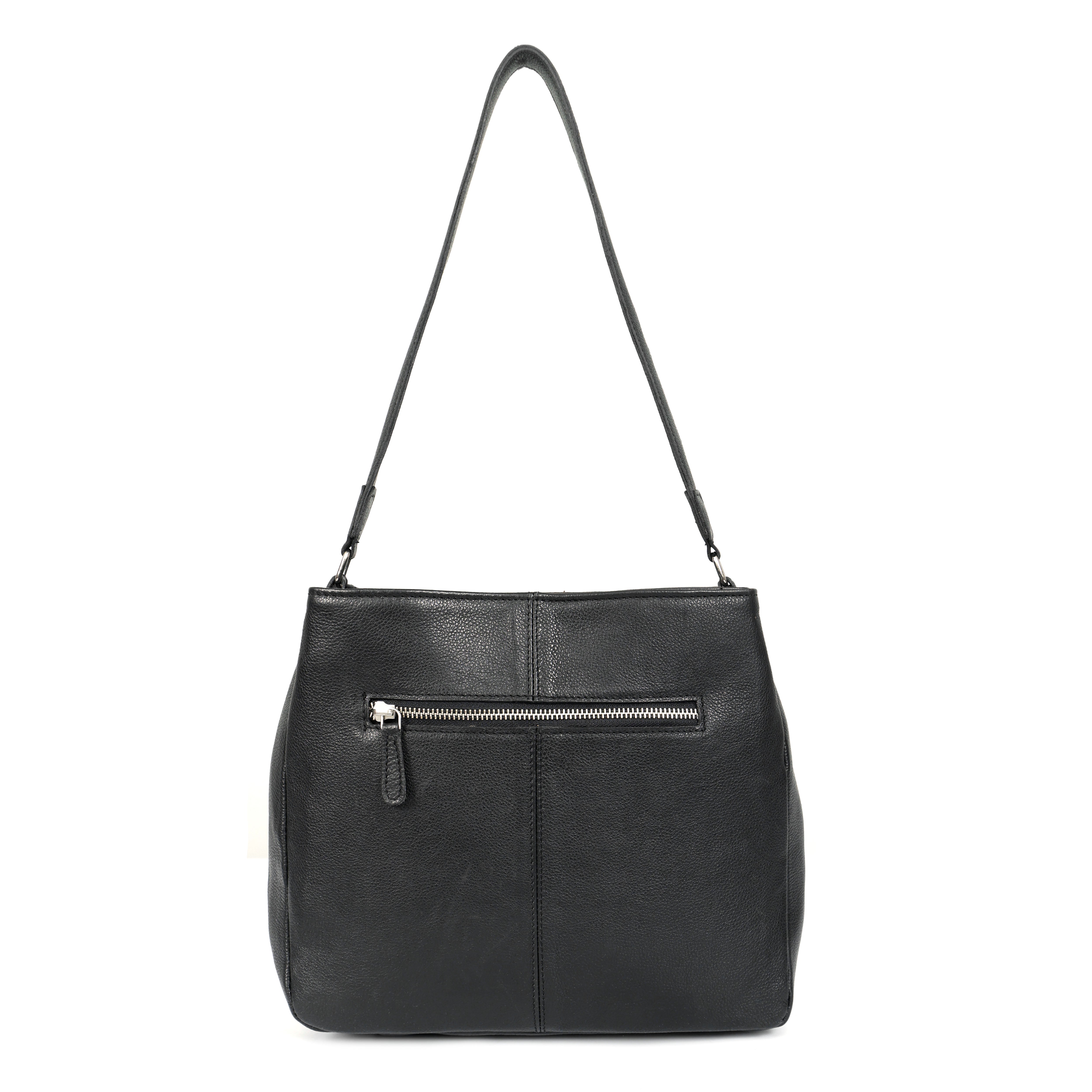 Premium Genuine Leather Shoulder Tote Bag for Women with Long Strap