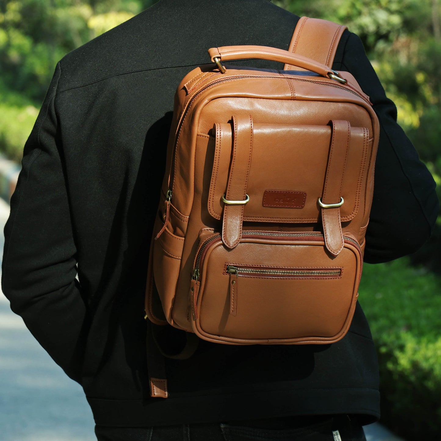 Compact & Stylish Leather Unisex Small Backpack  Perfect for Everyday Use. Art: BG-1610-S