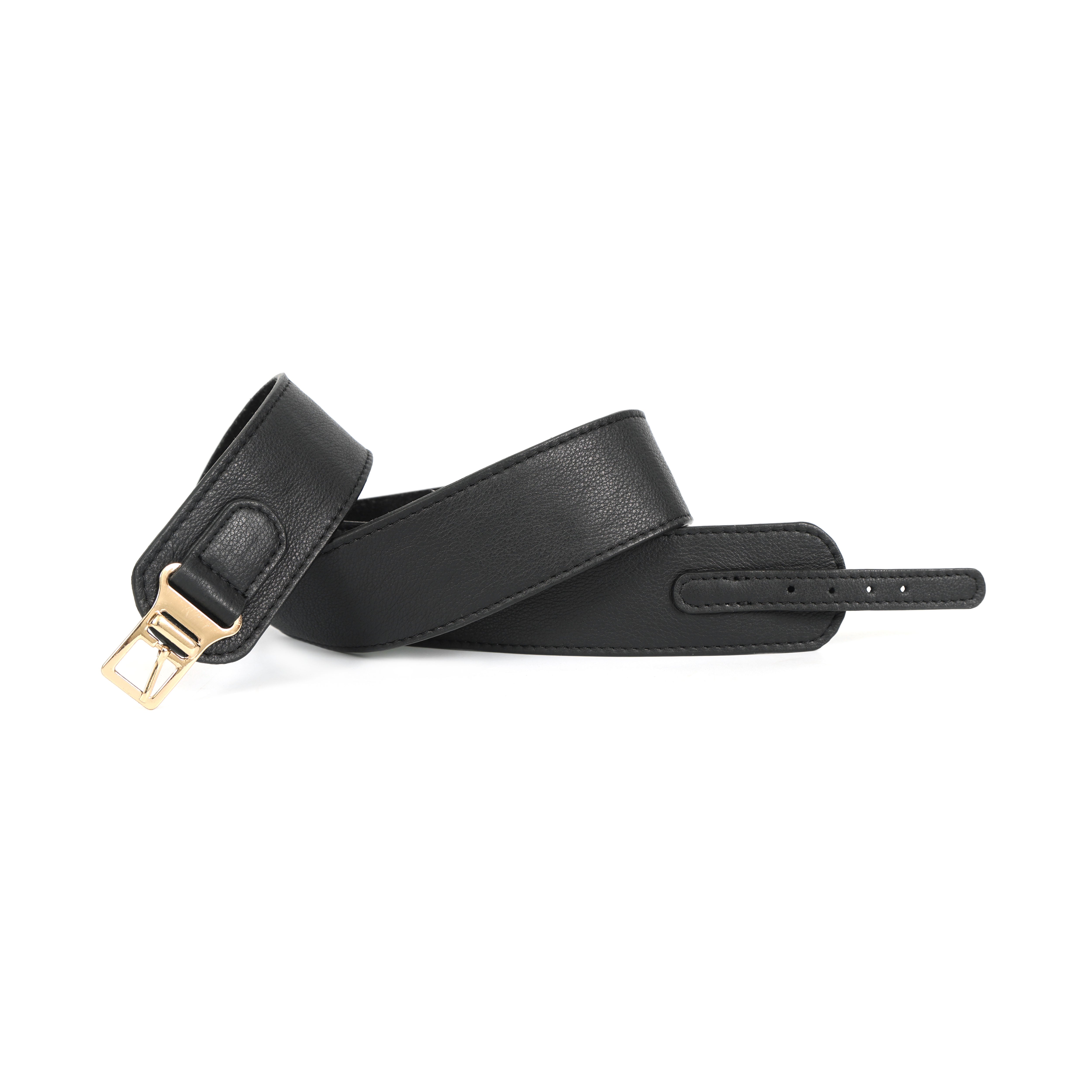 Celtic Classic Black Genuine Leather Belt for Women | Elegant Slim Adjustable Formal & Casual Belt