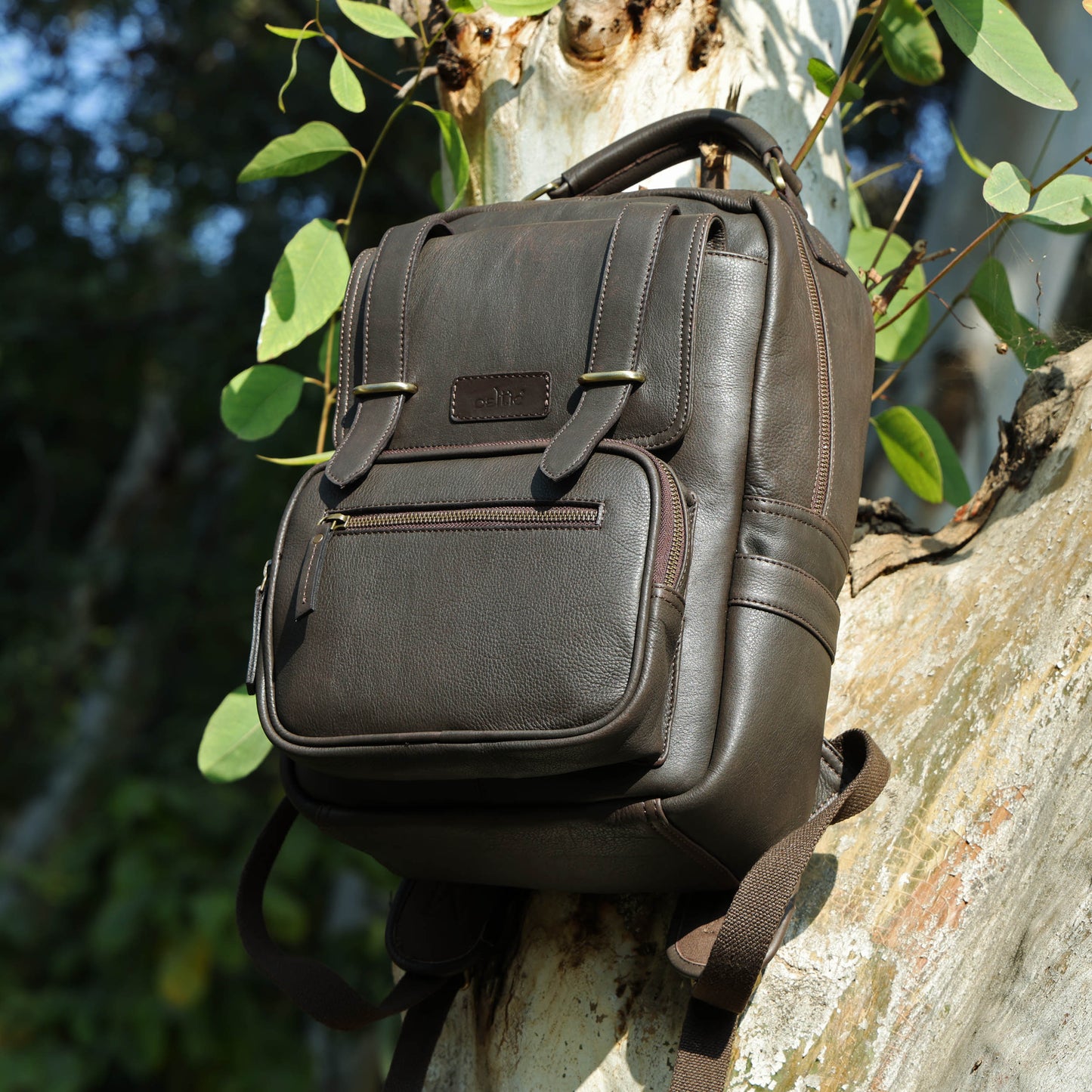 Compact & Stylish Leather Unisex Small Backpack  Perfect for Everyday Use. Art: BG-1610-S