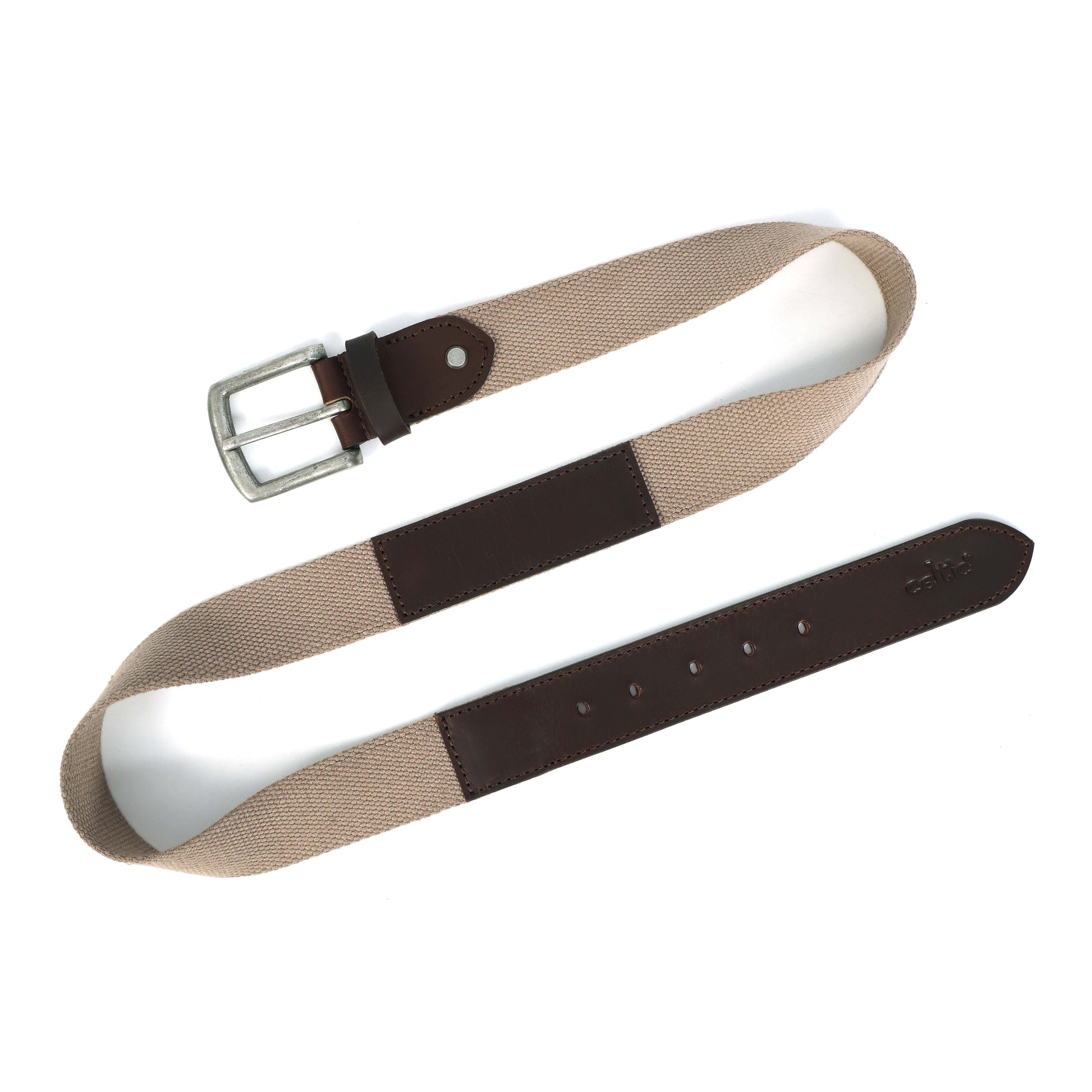 Premium  Leather Belt with Webbing  35mm Wide. LB-831