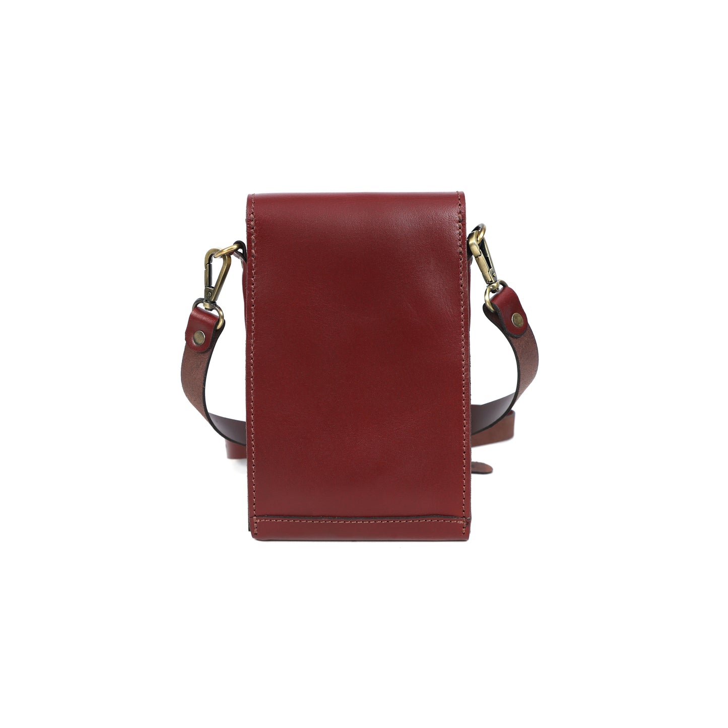 Brown Leather Mobile Pouch with Detachable Sling Stylish & Functional Crossbody Case.LA-1428