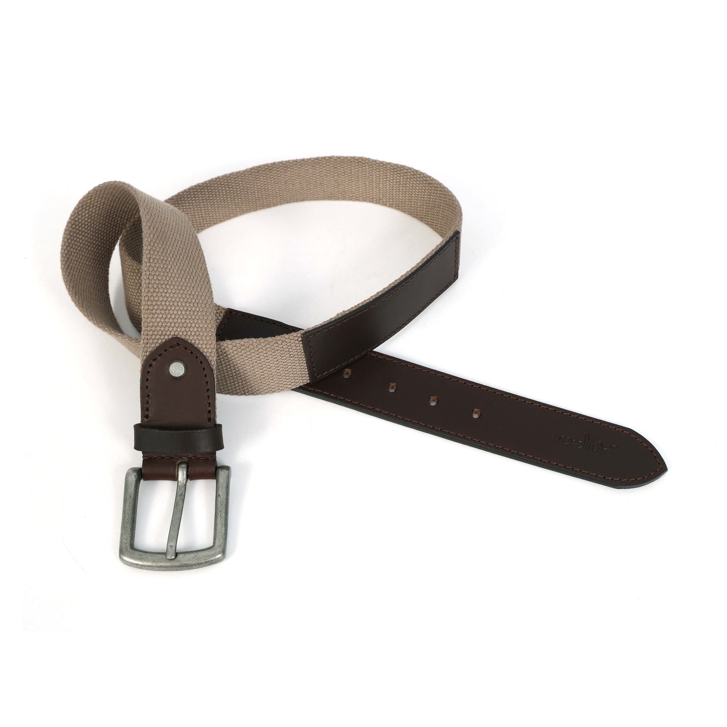 Premium  Leather Belt with Webbing  35mm Wide. LB-831