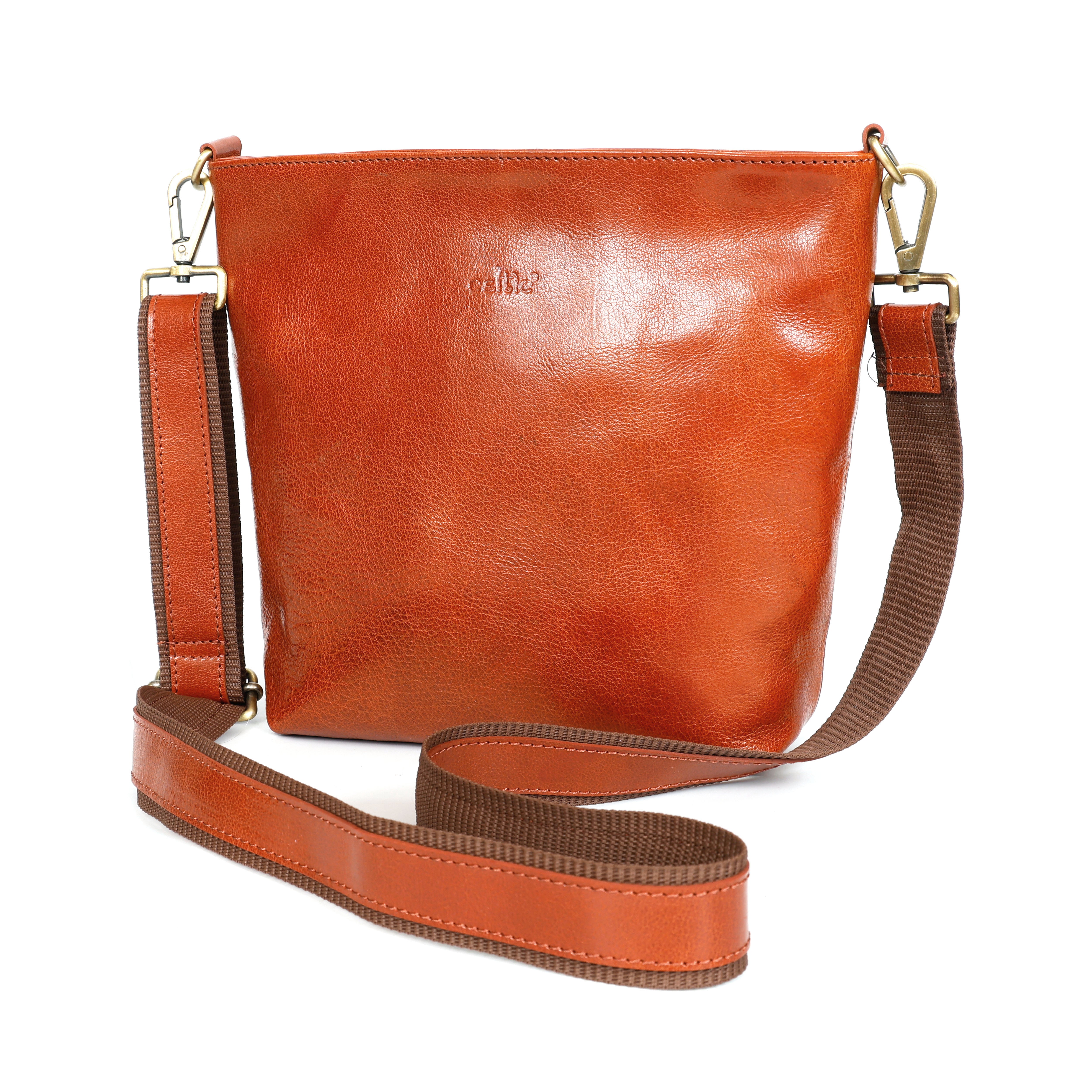Premium Genuine Leather Crossbody Sling Bag | Multi-Pocket | Adjustable Strap