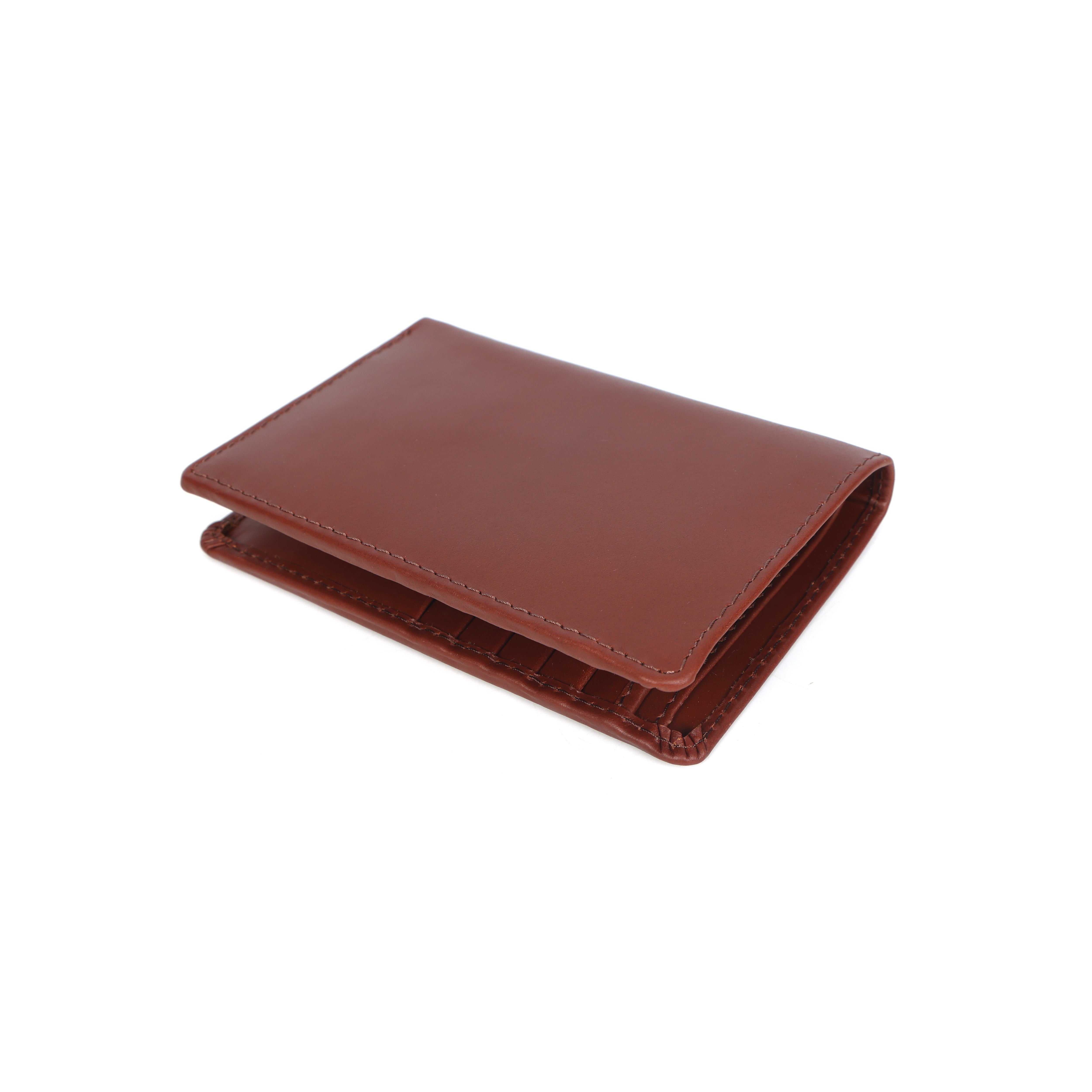 Premium Leather Card Holder with Zipper Pocket
