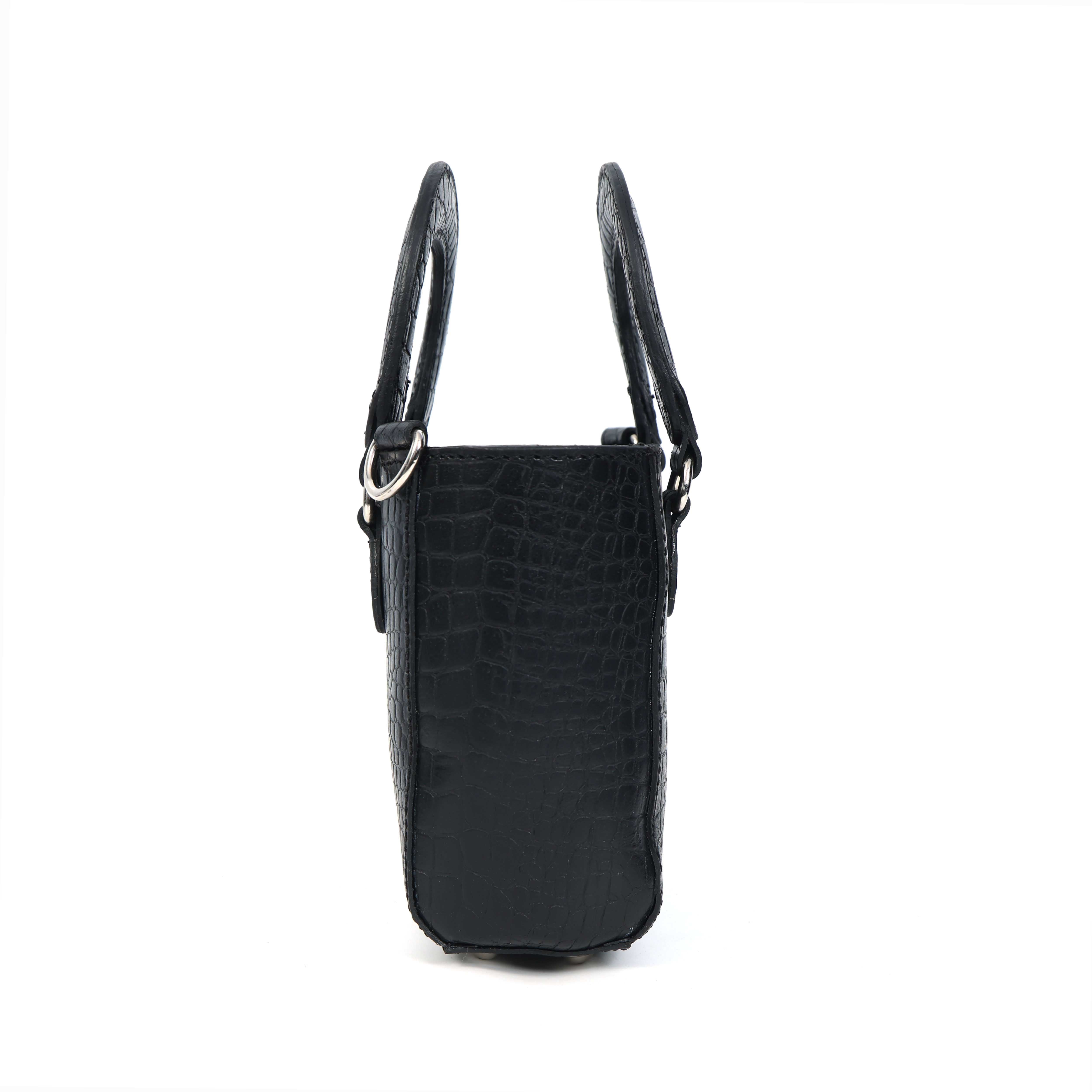 Stylish Leather Croco Print Sling Bag Chic & Versatile. BG-1621