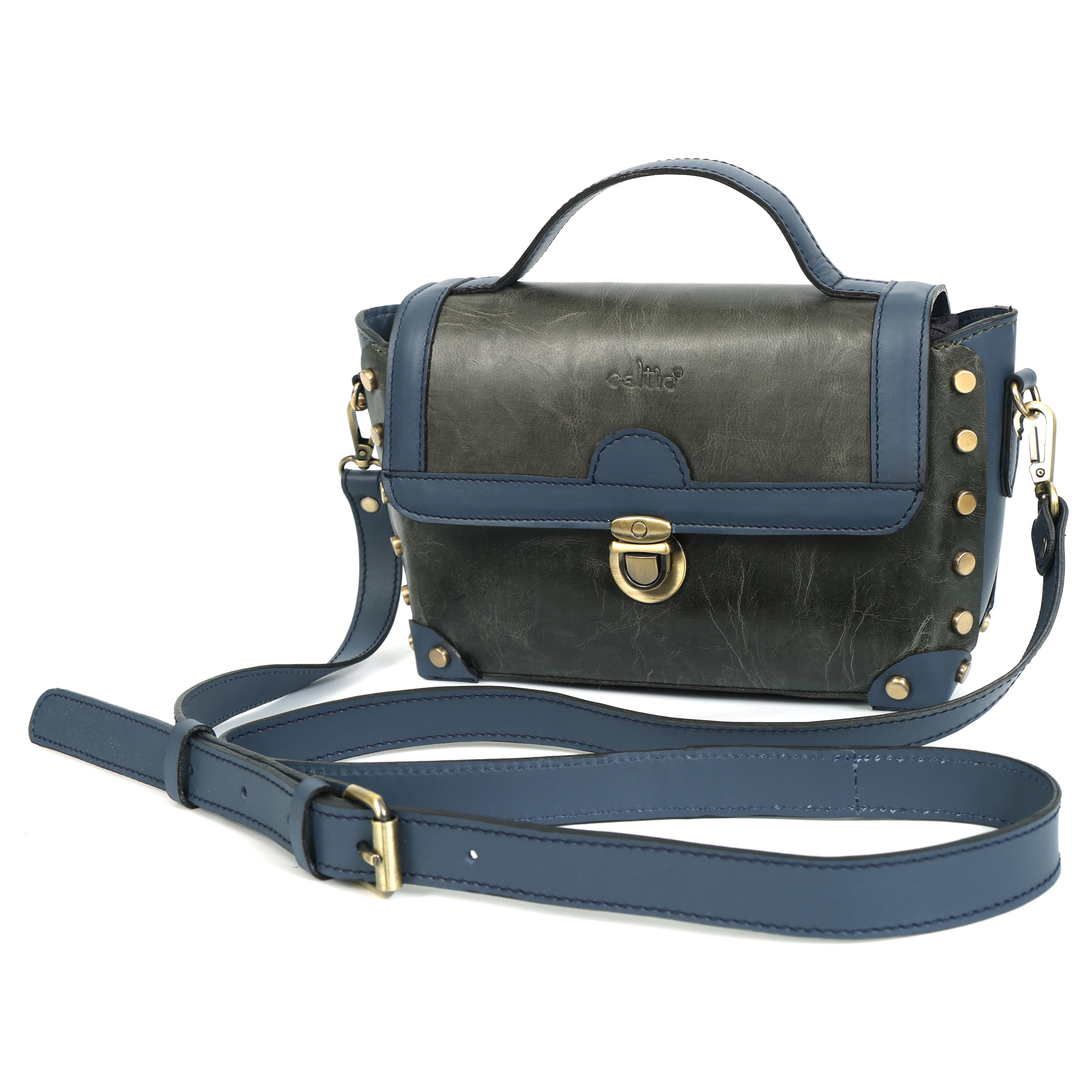 Premium Genuine Leather Crossbody HandBag with Top Handle, & Adjustable Strap