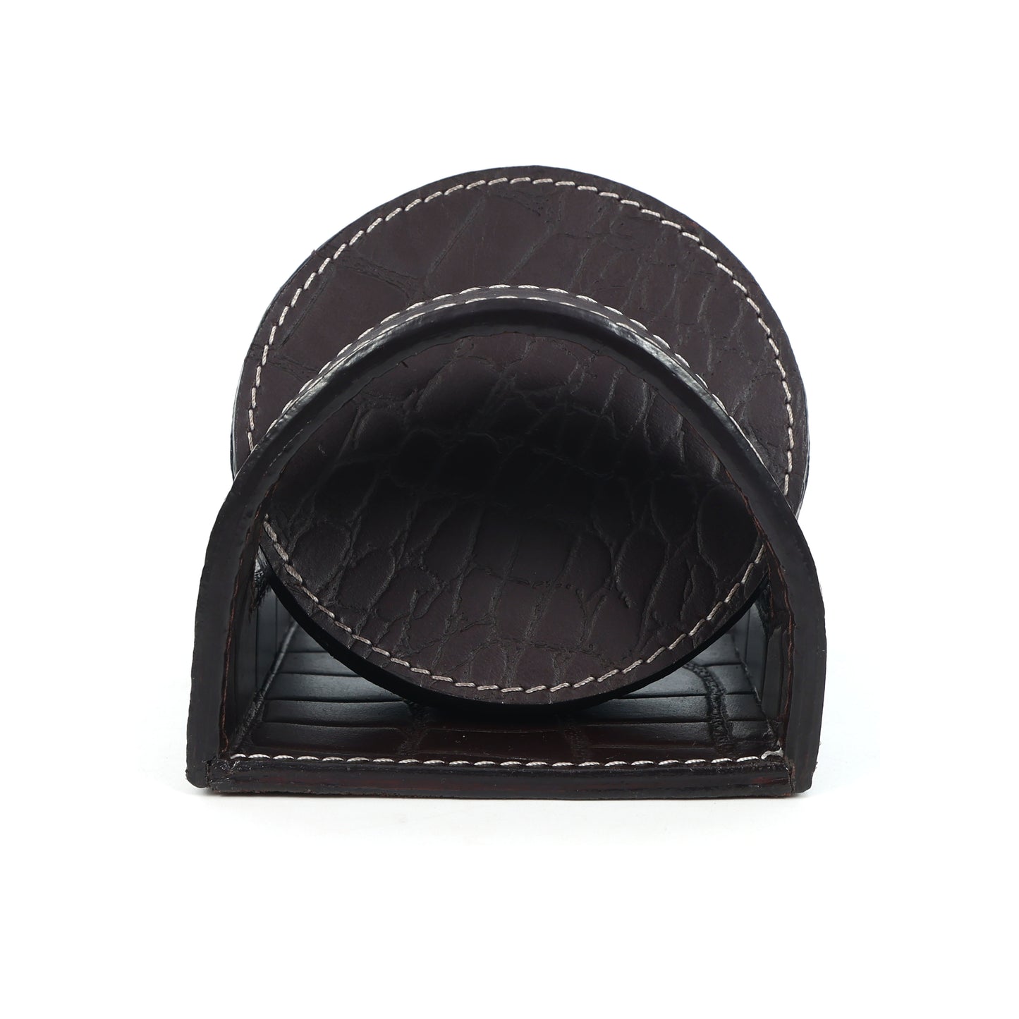 Elegant Leather Coasters for Office Use Stylish & Durable Desk Accessory Art: LC-03