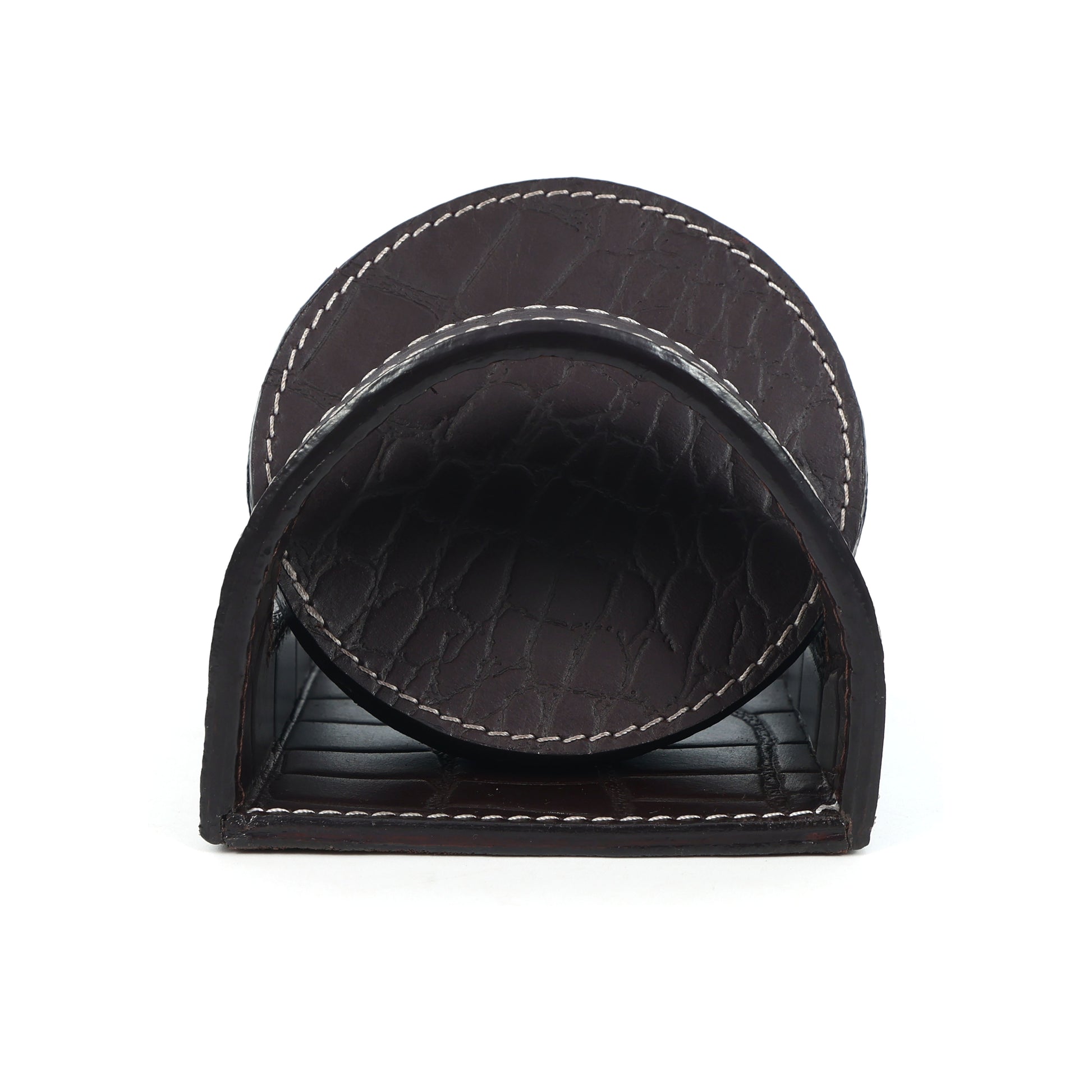 Elegant Leather Coasters for Office Use  Stylish & Durable Desk Accessory  Art: LC-03