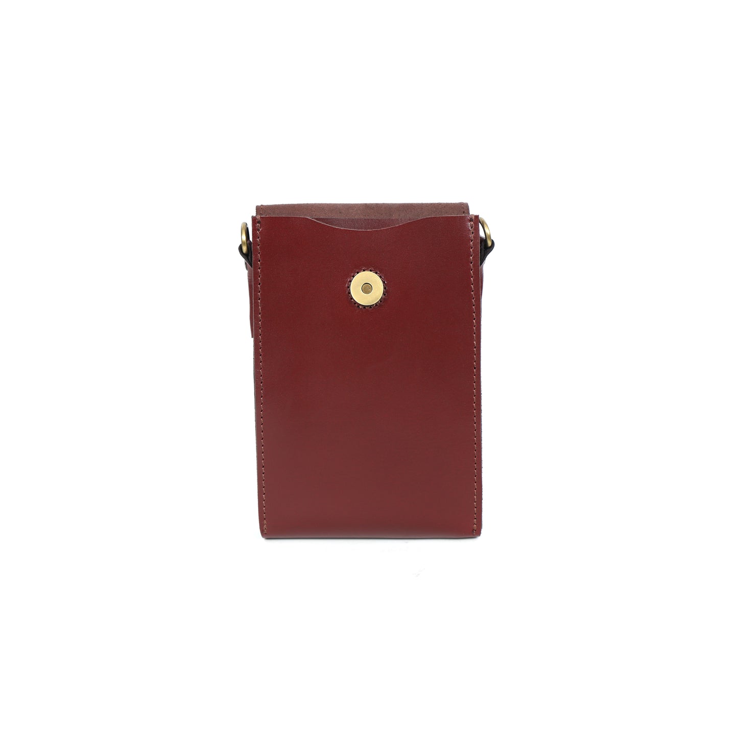 Brown Leather Mobile Pouch with Detachable Sling Stylish & Functional Crossbody Case.LA-1428