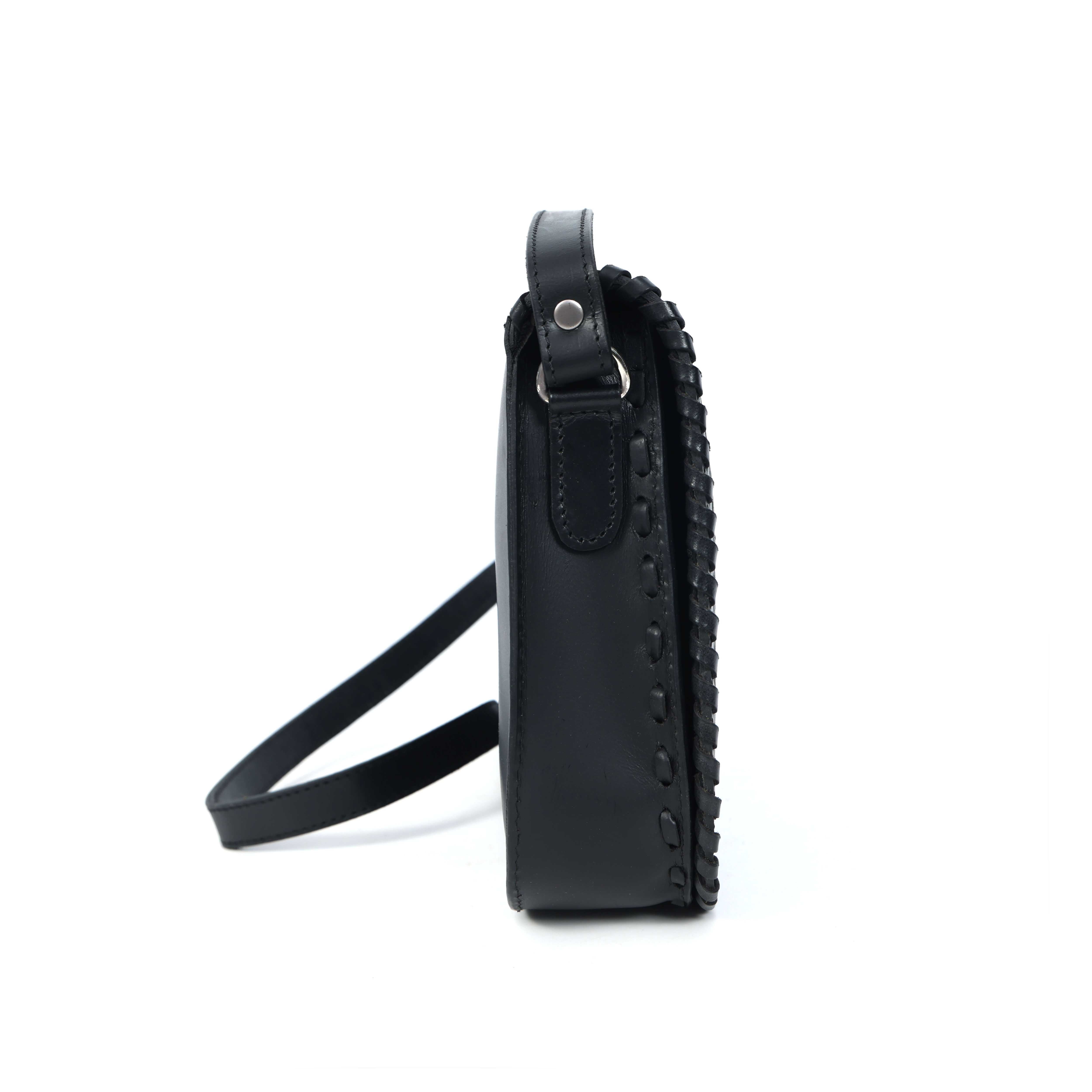 Hand-Carved Leather Sling Bag Artisan Craftsmanship & Timeless Style. BG-1615
