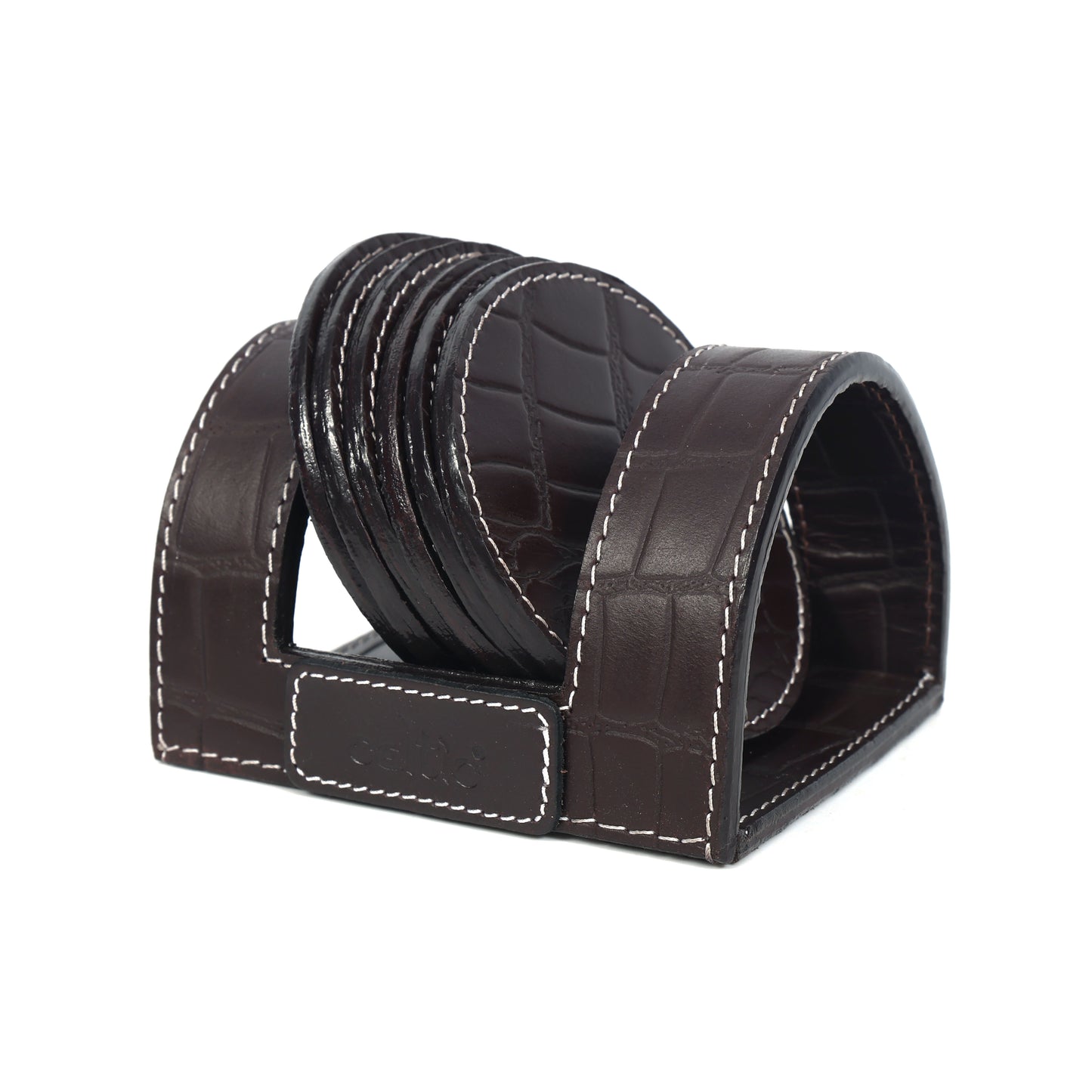 Elegant Leather Coasters for Office Use Stylish & Durable Desk Accessory Art: LC-03
