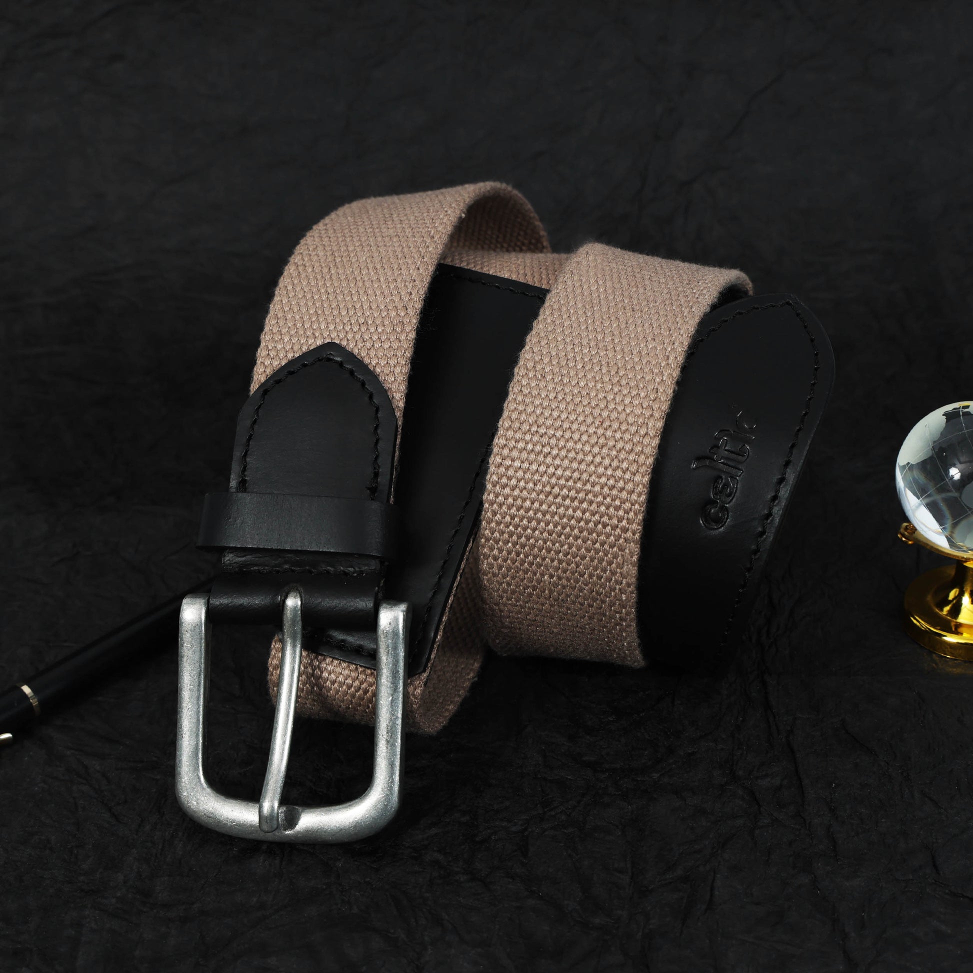 Premium Leather Webbing Belt  Stylish & Durable Accessory for Any Outfit. LB-836