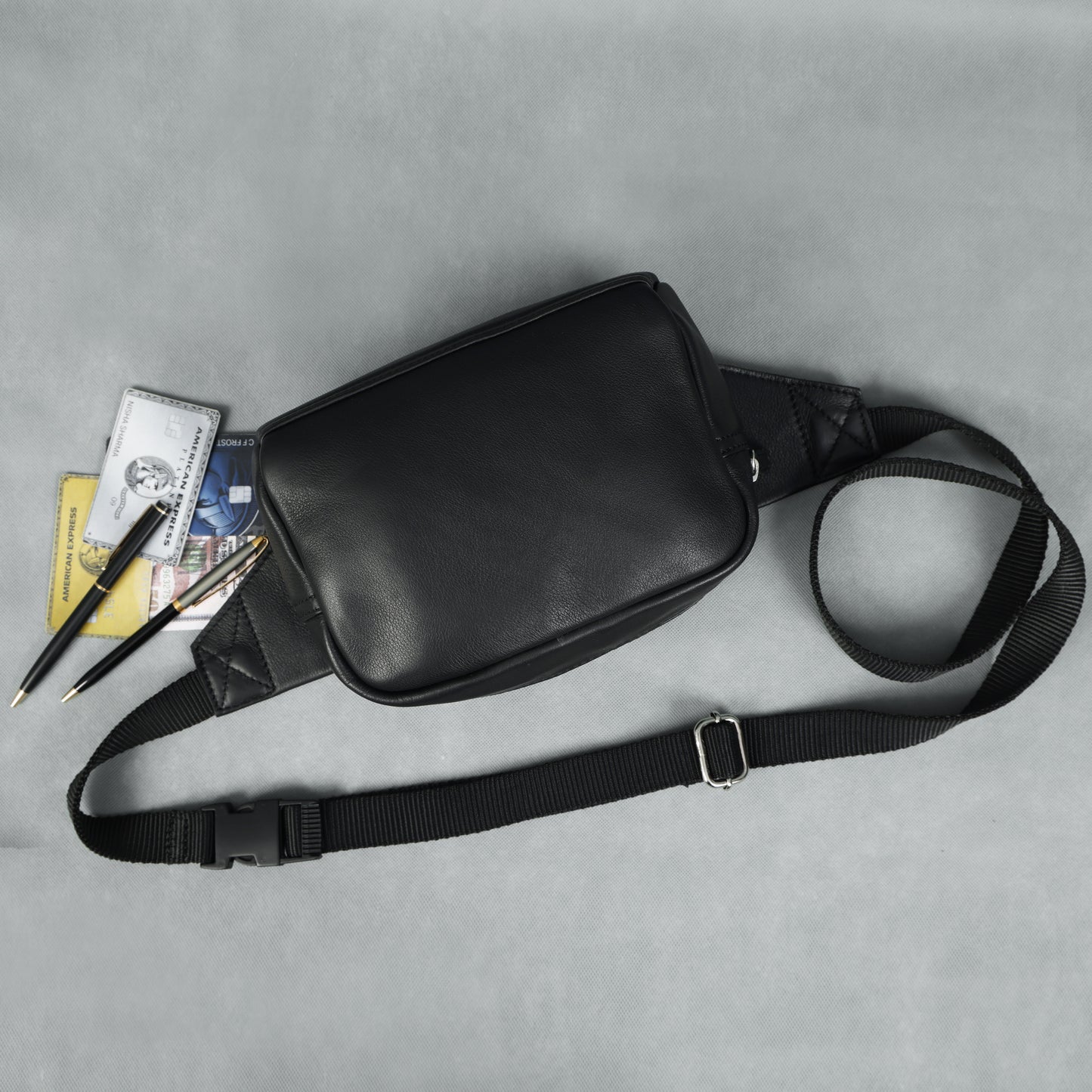 Elegant Black Genuine Leather Clutch Bag for Women Stylish & Versatile. BG-1634