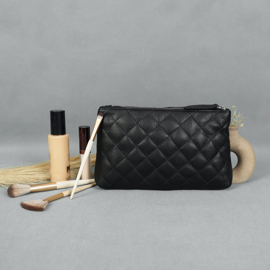 Black Pure Leather Clutch Bag for Women  Elegant & Timeless. BG-1633