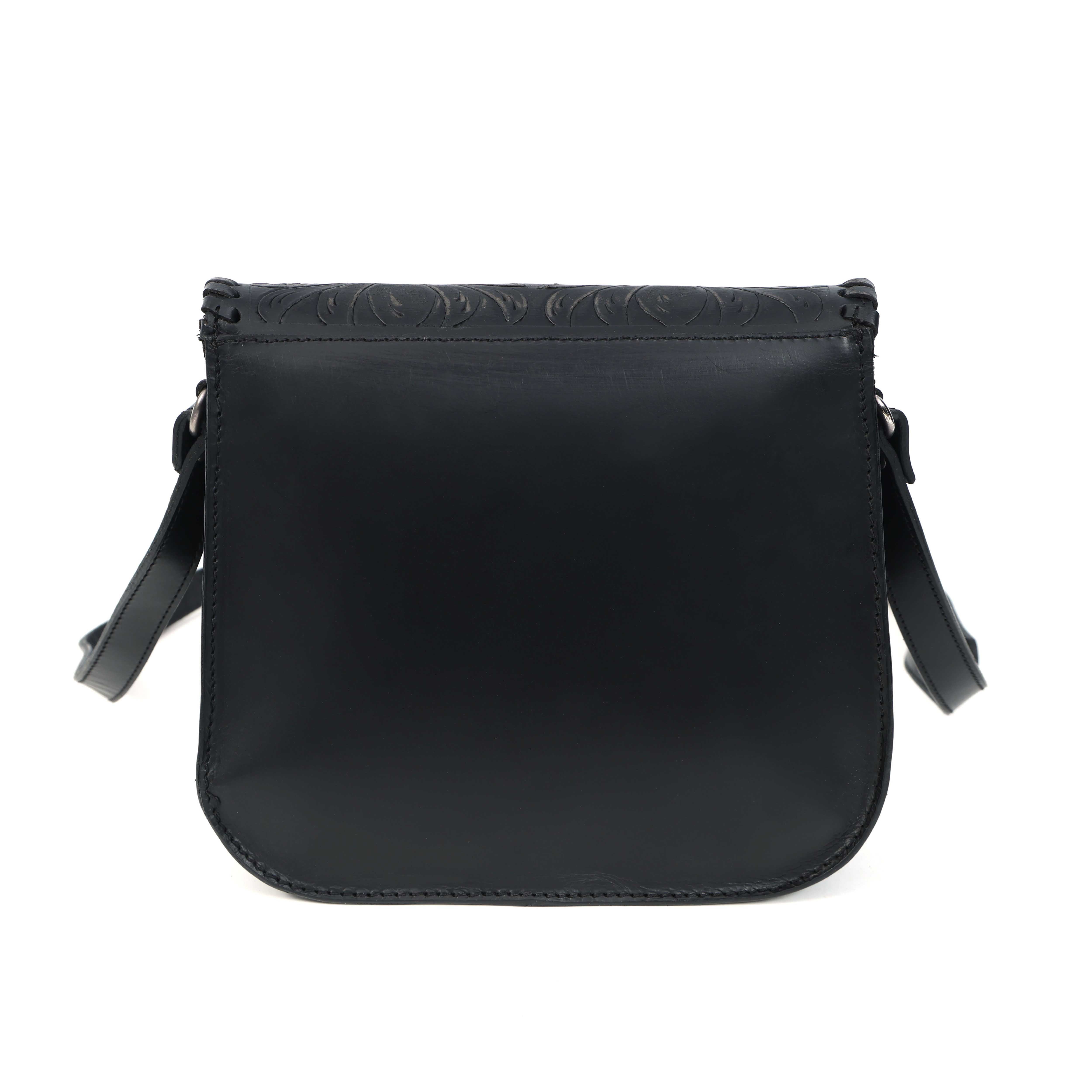 Hand-Carved Leather Sling Bag Artisan Craftsmanship & Timeless Style. BG-1615