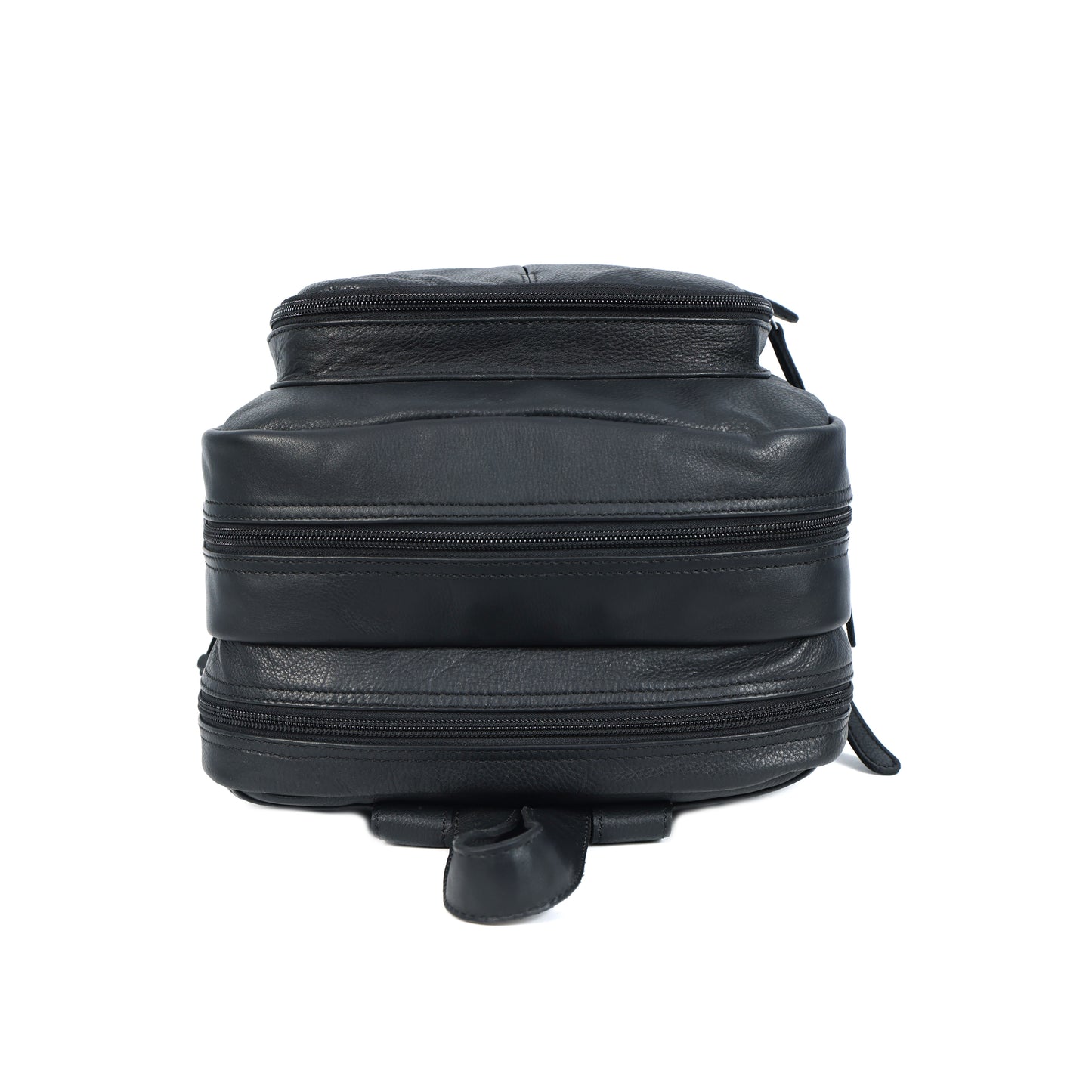 Unisex Black Genuine Leather Backpack Sleek, Durable & Timeless.BG-1630