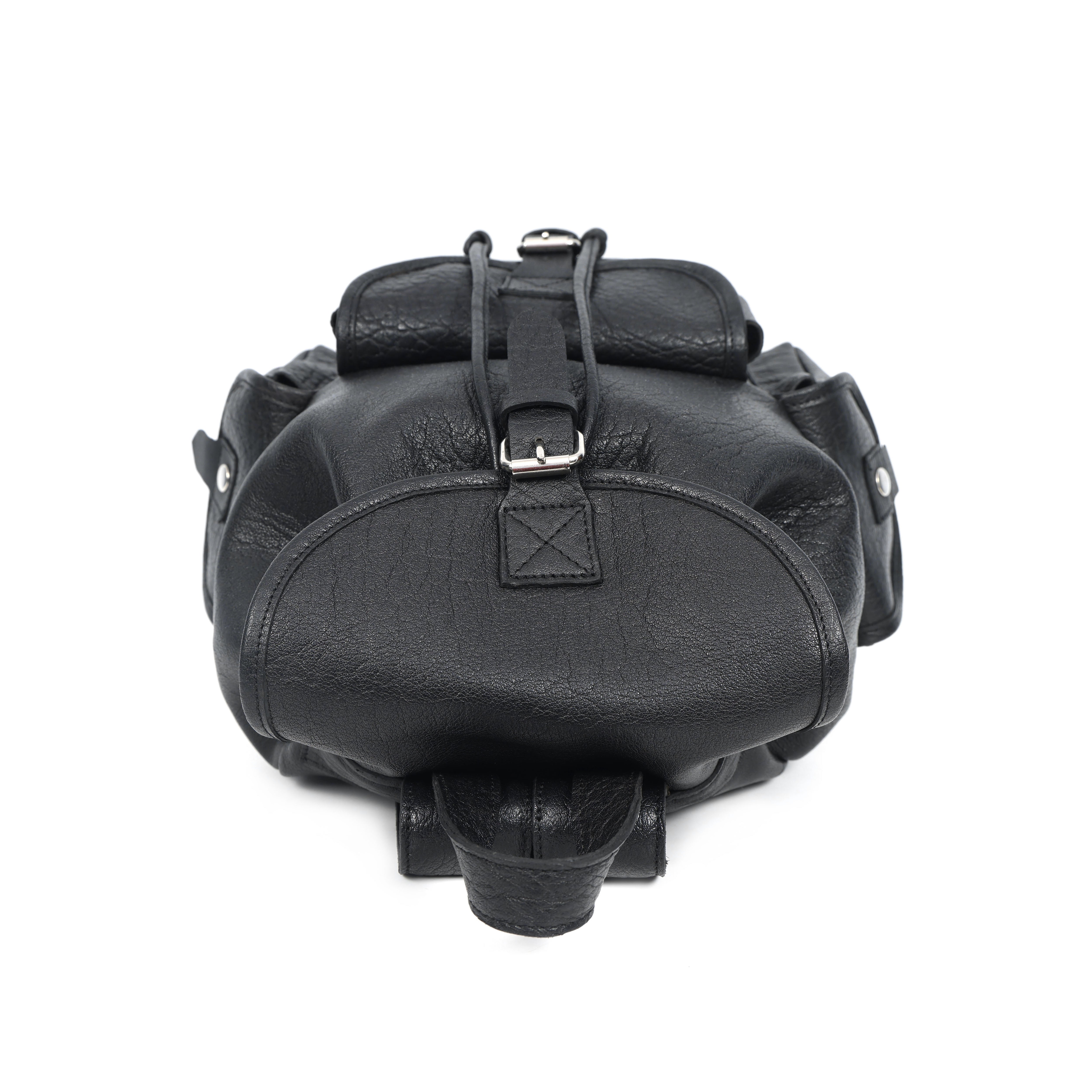 Premium Genuine Black Leather Backpack: Timeless Style and Versatility